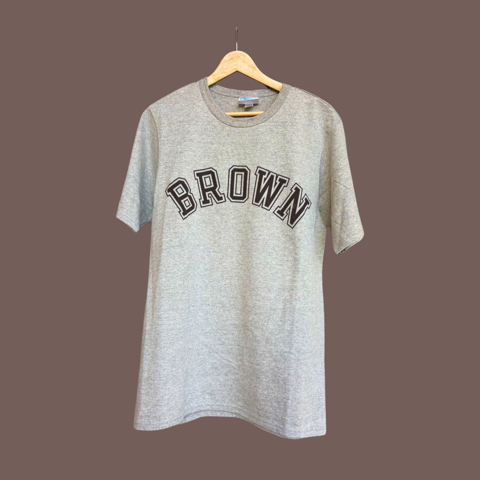 Champion VTG College Tee | Champion Gray Brown University | Y2K Ivy Size US M / EU 48-50 / 2 - 1 Thumbnail