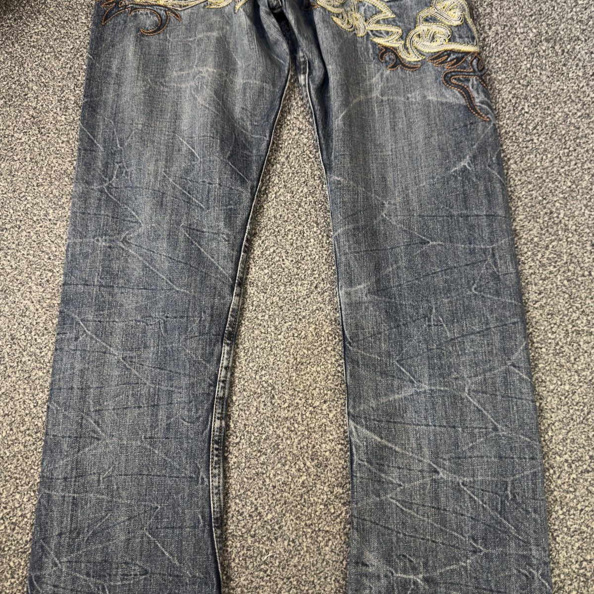 If Six Was Nine 90s Japanese Embroidered Tribal Oririn Seditionaries Denim Size US 33 - 10 Thumbnail