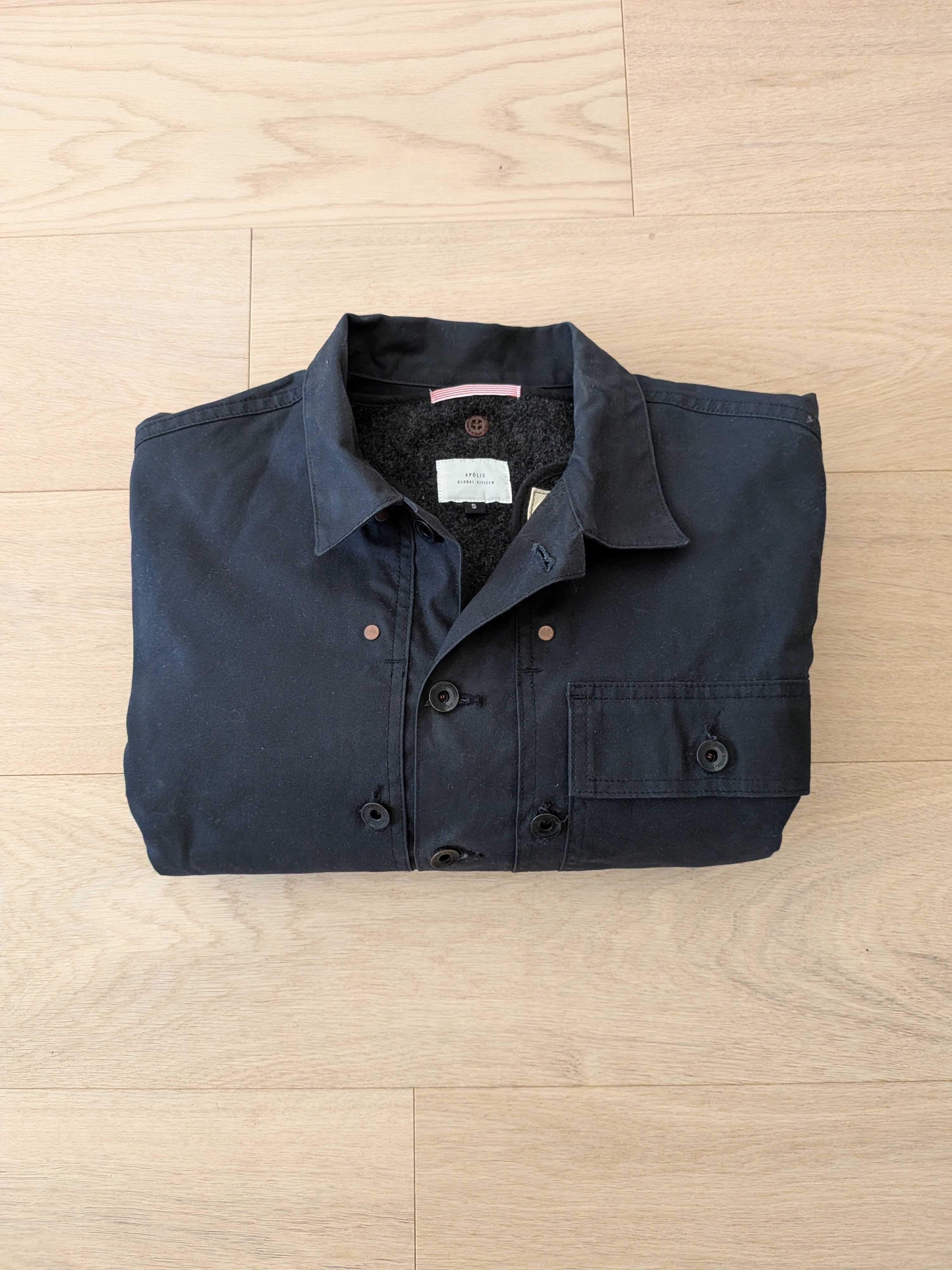 Apolis RARE- MADE IN USA - Waxed Cotton Wool USMC Jacket - Fits M Size US S / EU 44-46 / 1 - 2 Thumbnail