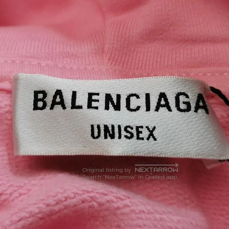 Balenciaga Balenciaga Pink Rhinestone Logo Cotton Hoodie S. Size S / US 4 / IT 40 - 3 Thumbnail