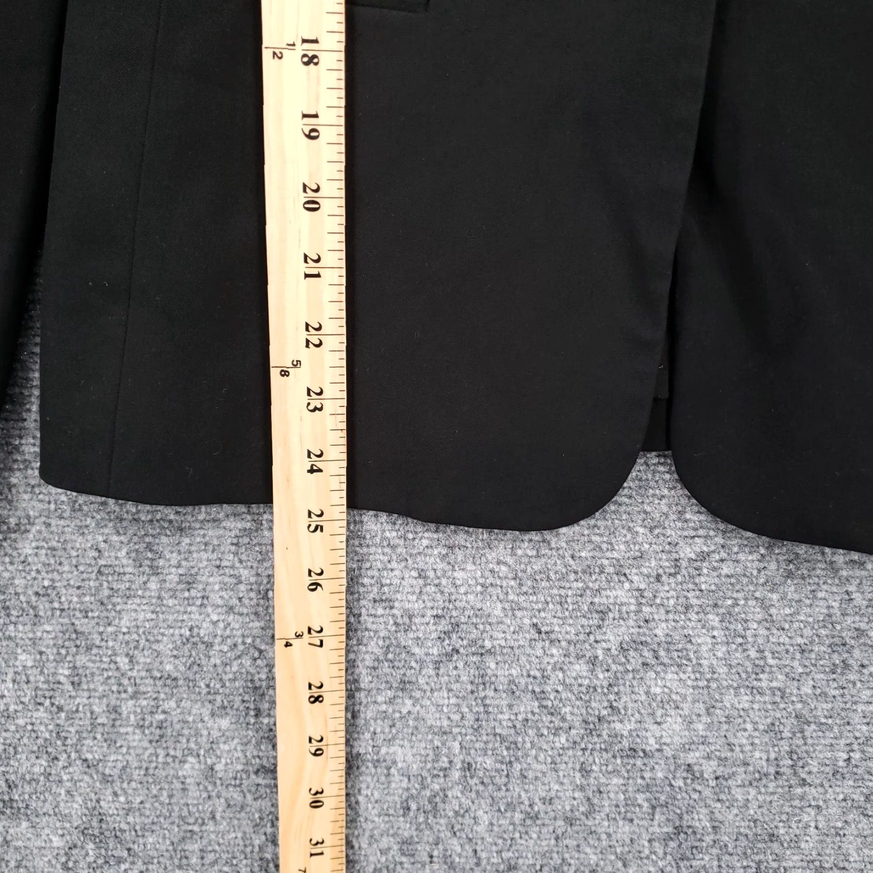 Express Express Blazer Women 6 Black One Button Notch Lapel Stretch Jacket Size M / US 6-8 / IT 42-44 - 4 Thumbnail