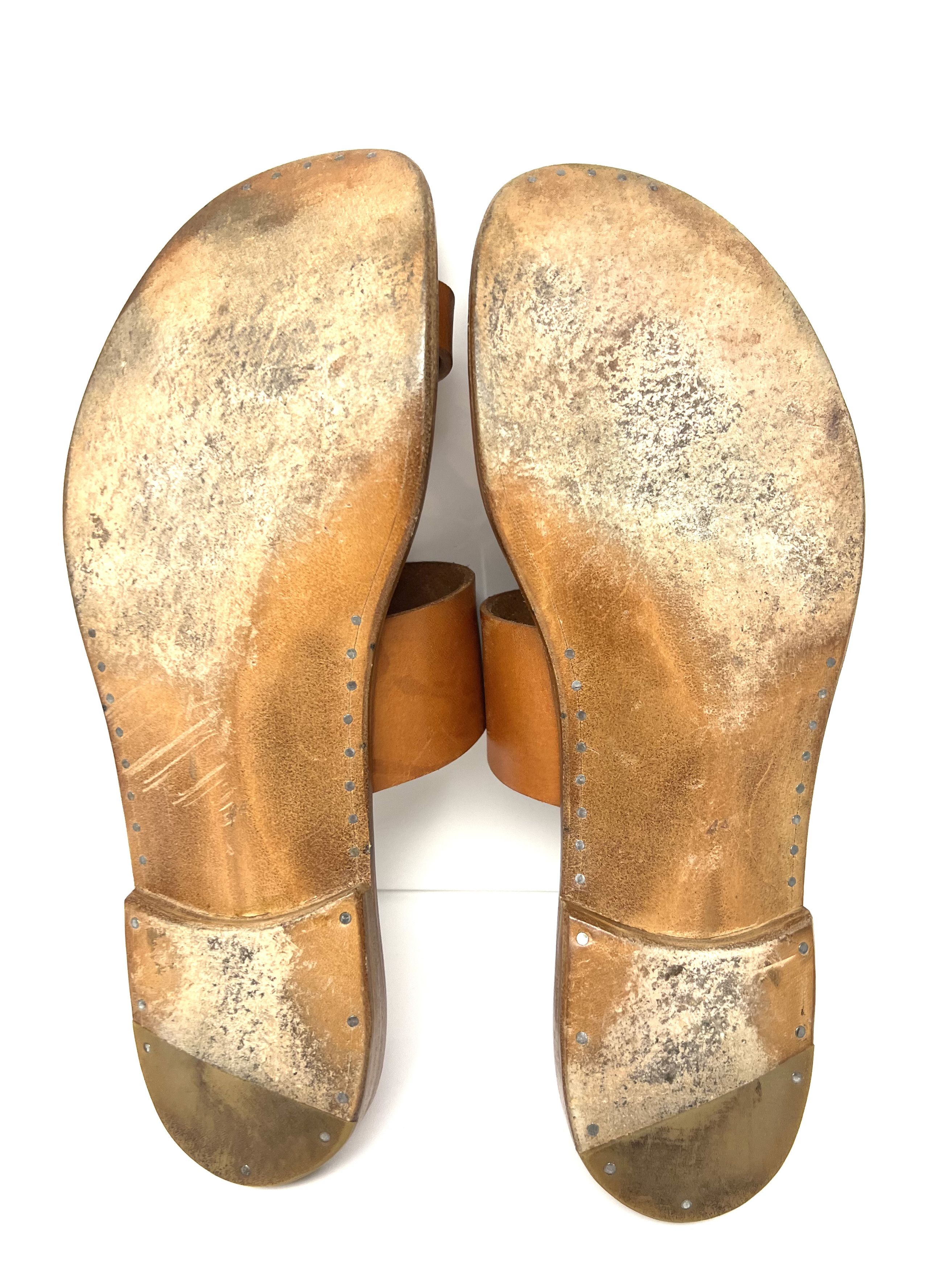 Dimissianos & Miller DIMISSIANOS & MILLER NATURAL LEATHER SLIDE / SANDALS Size US 11 / EU 44 - 15 Thumbnail