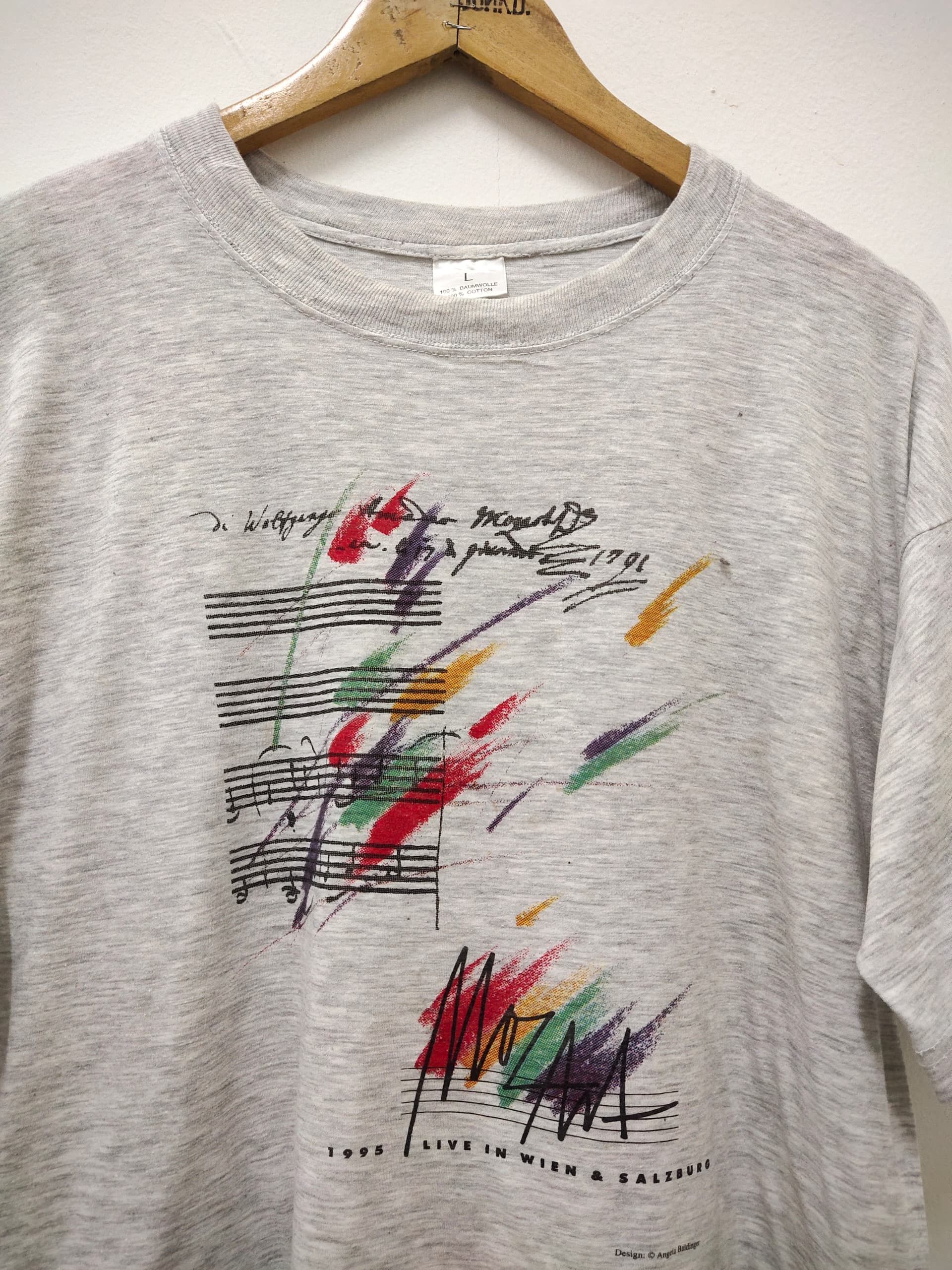 Band Tees Vintage 1995 Mozart live in Wien & Salzburg promo t shirt Size US L / EU 52-54 / 3 - 6 Thumbnail