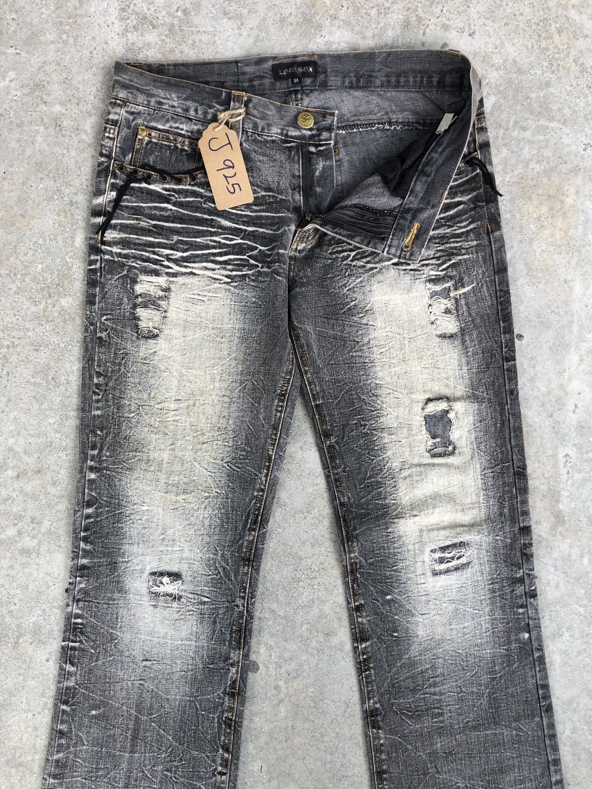 If Six Was Nine Japanese Lowbox Flared Jeans Distressed Size US 32 / EU 48 - 3 Thumbnail