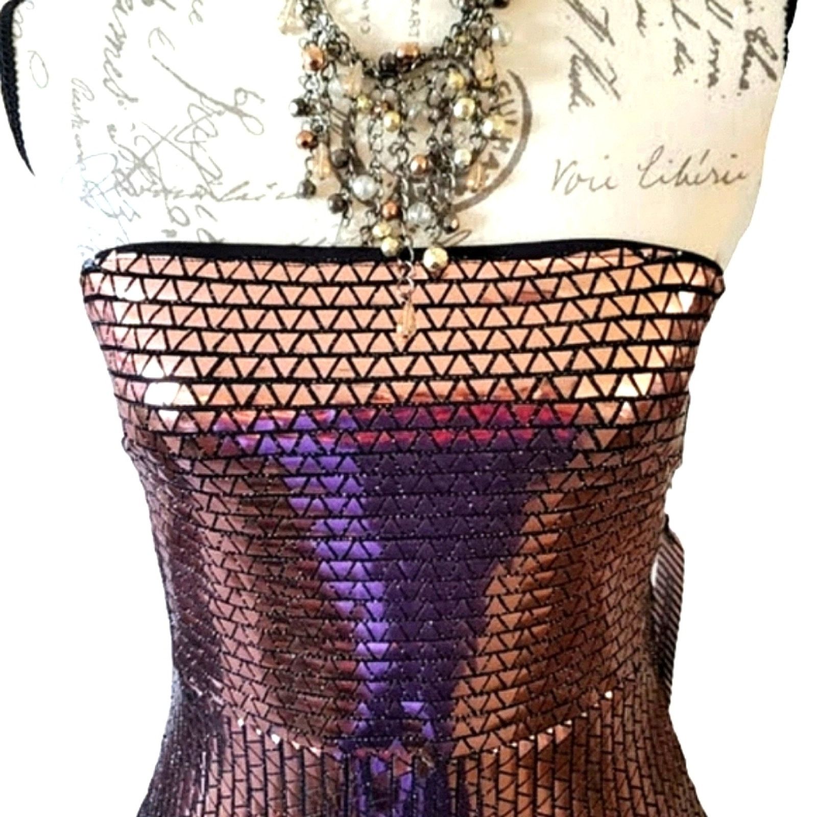 Other HAUTE MONDE ☆ COPPER ☆ METALLIC ☆ COCKTAIL DRESS ☆ M ☆ NWT Size M / US 6-8 / IT 42-44 - 5 Thumbnail