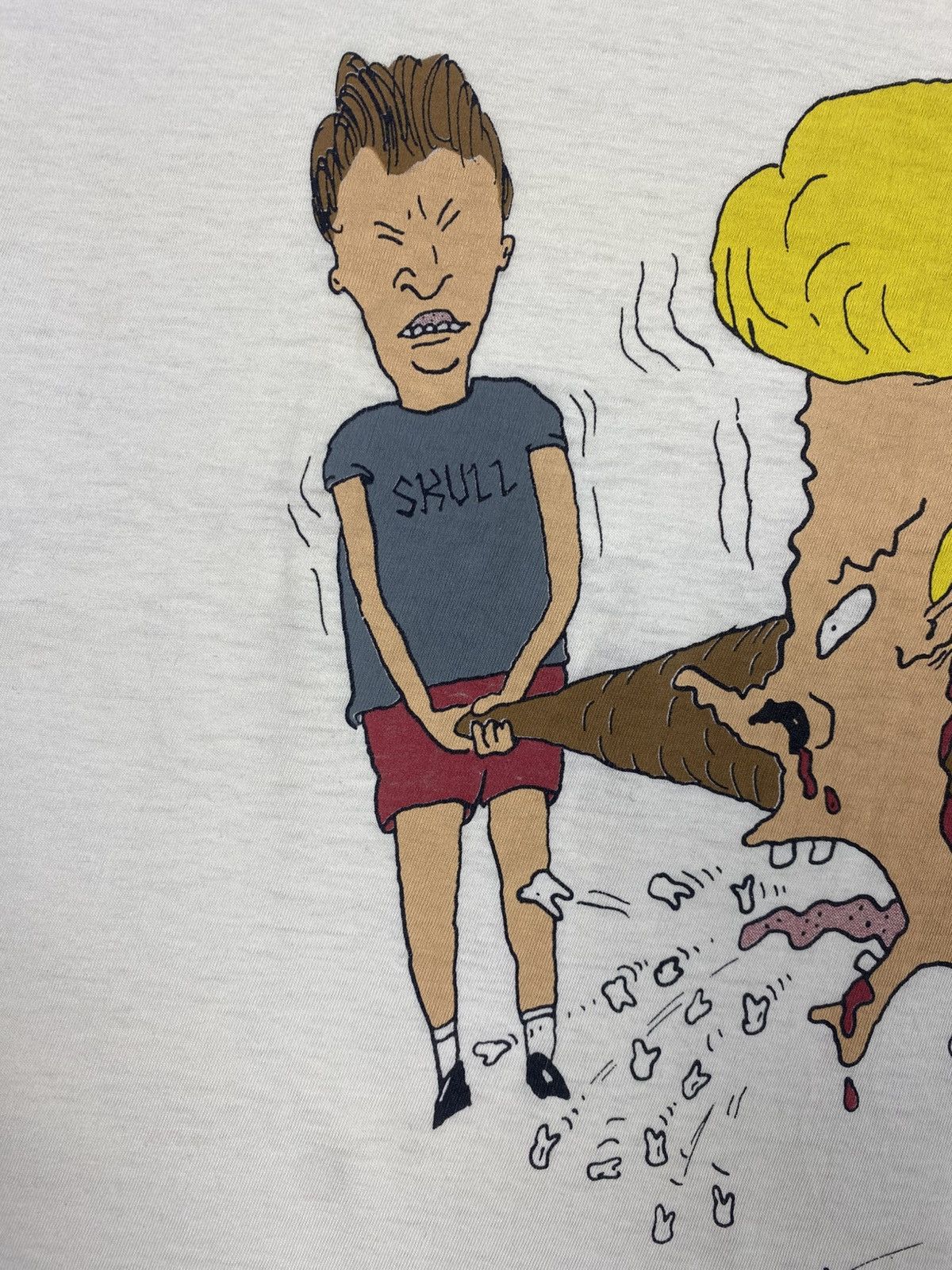 Mtv Vintage 1994 Beavis and Butt-Head Heavy Distressed Tee MTV Size US L / EU 52-54 / 3 - 12 Thumbnail