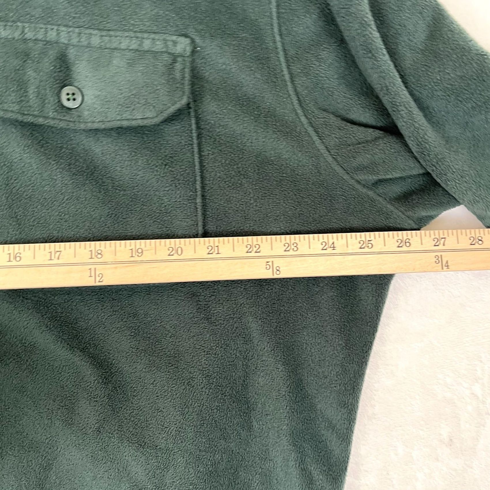 Wrangler Wrangler Shirt Mens XL Green Solid Fleece Long Sleeve Button Front Casual Size US XL / EU 56 / 4 - 5 Thumbnail