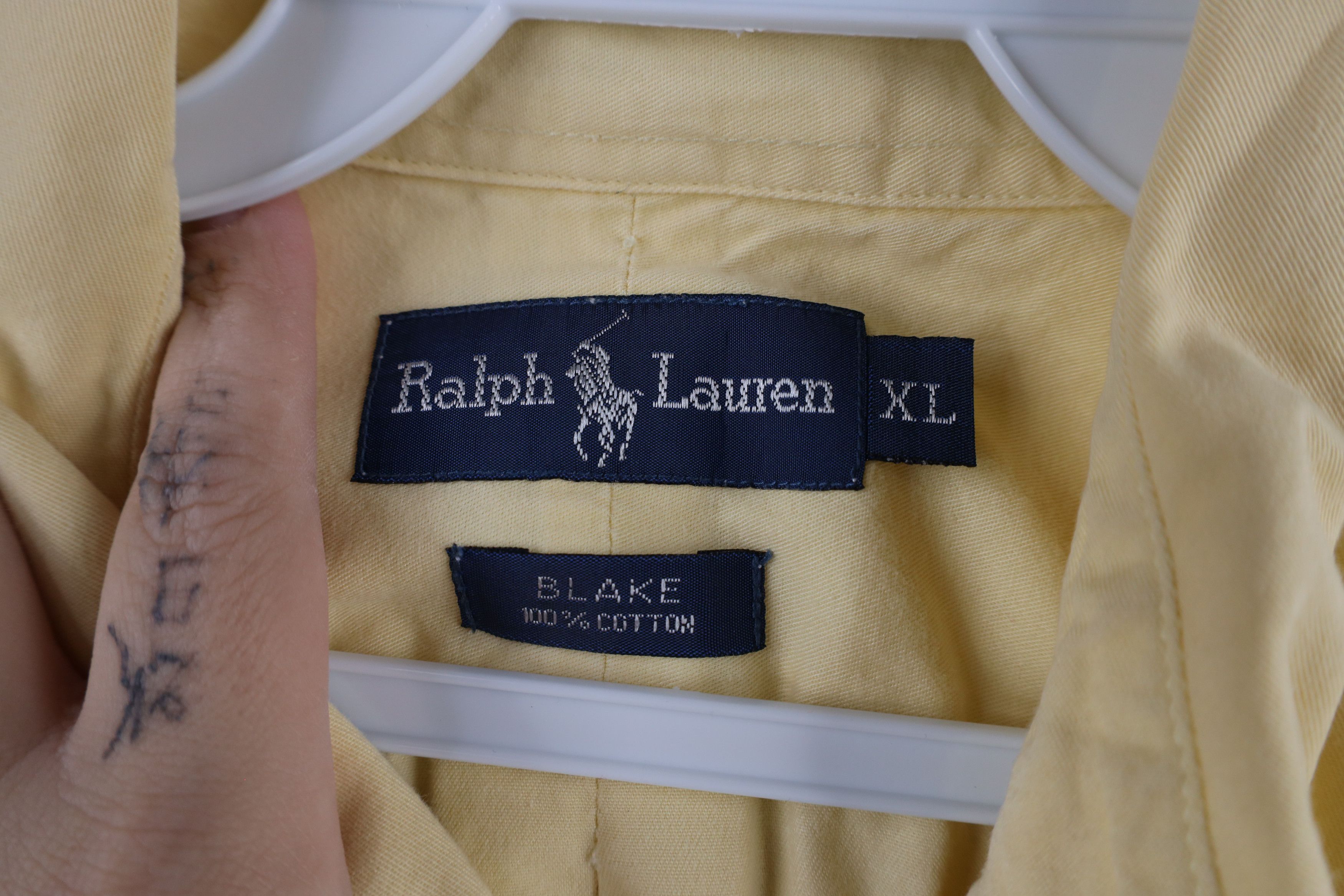 Ralph Lauren × Vintage Vintage 90s Ralph Lauren Blake Collared Button Down Shirt Size US XL / EU 56 / 4 - 6 Thumbnail