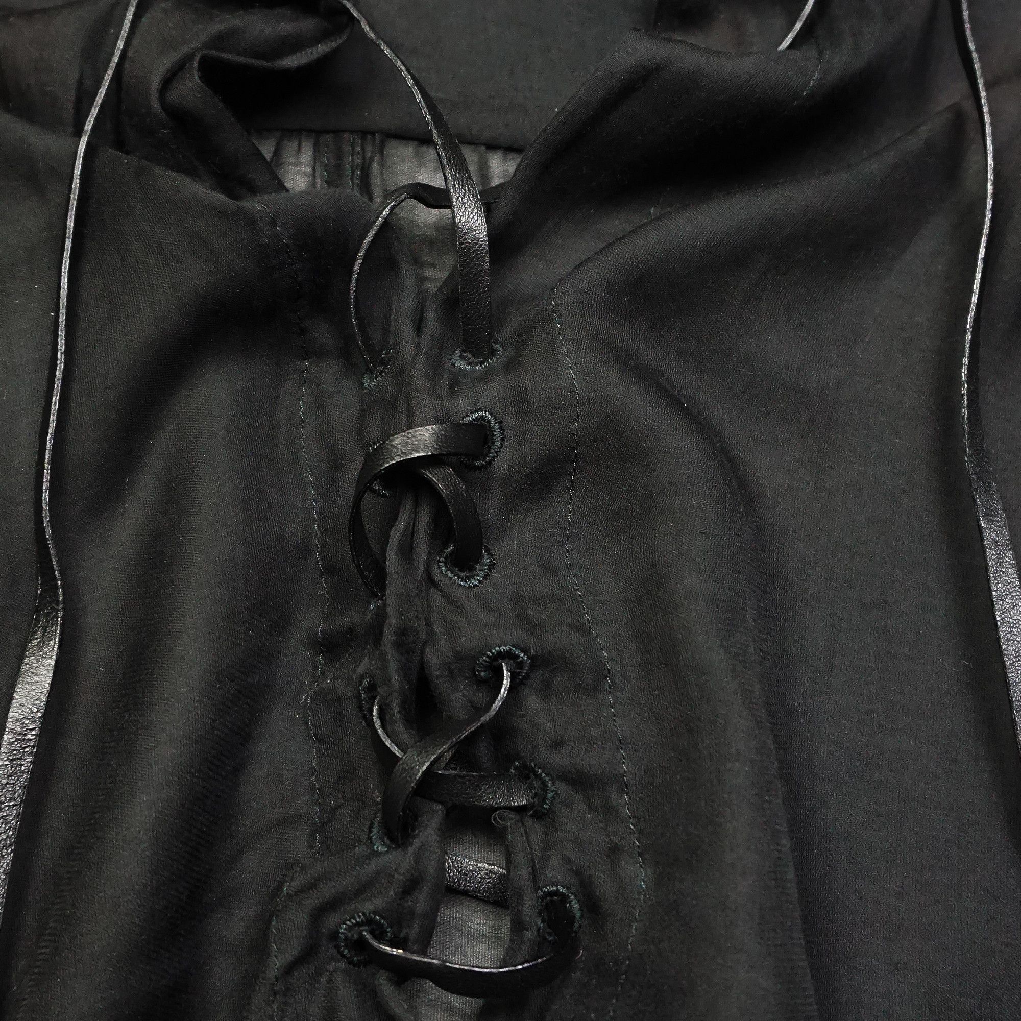 Gucci Gucci by Tom Ford AW02 Sheer Lace Up Tunic Shirt Size US M / EU 48-50 / 2 - 3 Thumbnail