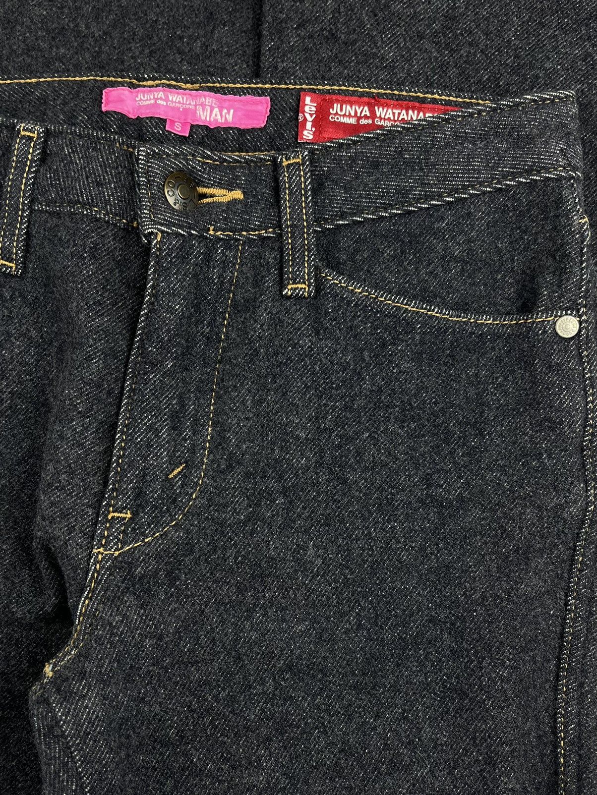 Junya Watanabe × Levi's AW03 Junya Watanabe Levi’s Flared Wool Jeans Pants Gray Size US 26 / EU 42 - 3 Thumbnail
