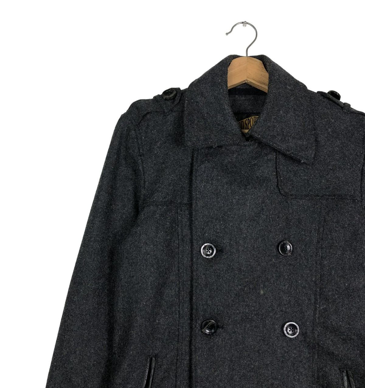 Japanese Brand 🔥VINTAGE BIKER JACKET WOOL DOUBLE COLLAR UNITED SPORTS UNION Size US L / EU 52-54 / 3 - 5 Thumbnail