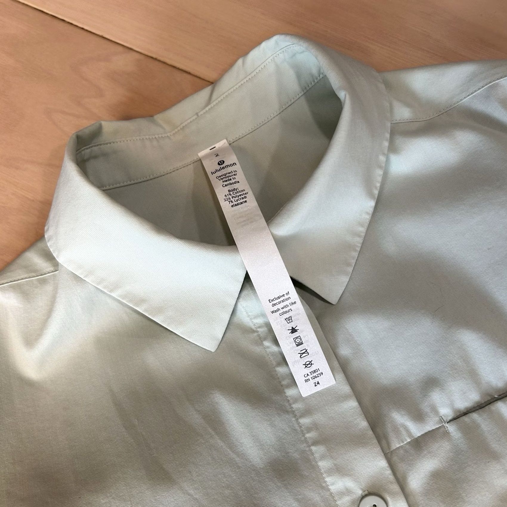 Lululemon Lululemon Full Day Ahead Shirt Women’s 2 Green Long Sleeve Button Up Size XS / US 0-2 / IT 36-38 - 3 Thumbnail