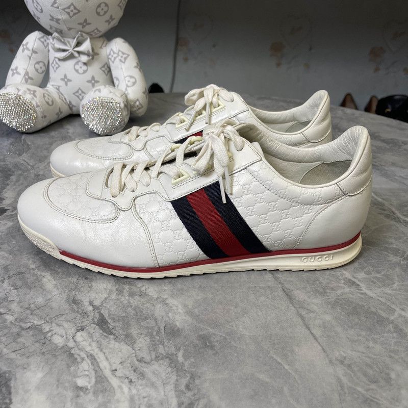 Gucci Gucci Leather GG Canvas Sneakers 0079 Size US 9.5 / EU 42-43 - 1 Thumbnail