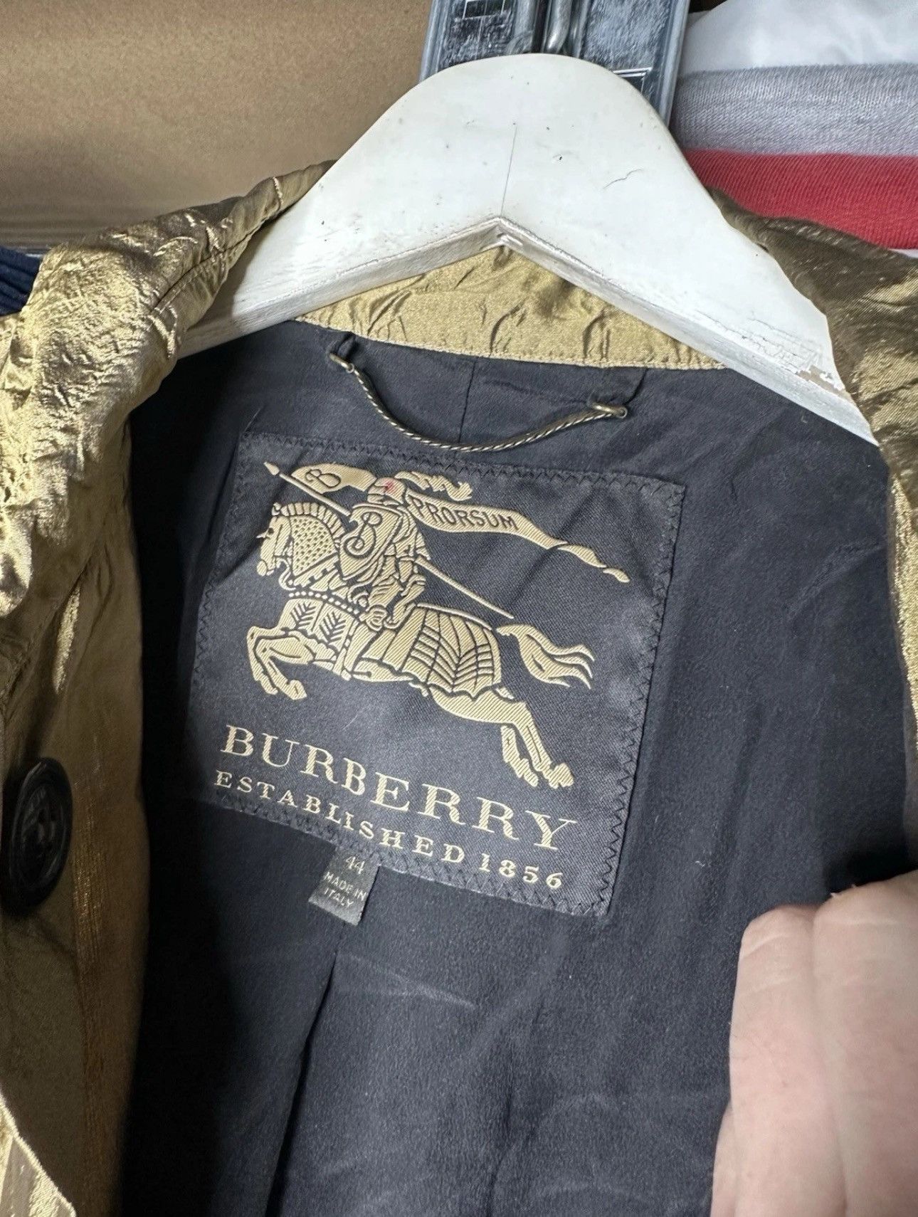 Burberry Burberry Silk Luxury Gold Gradient Trench Coat Jacket Size M / US 6-8 / IT 42-44 - 3 Thumbnail