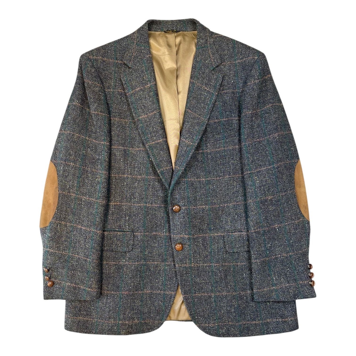 Harris Tweed GOKEYS Harris Tweed Men’s Sport Coat Blazer Plaid Wool 42R Size 42R - 7 Thumbnail