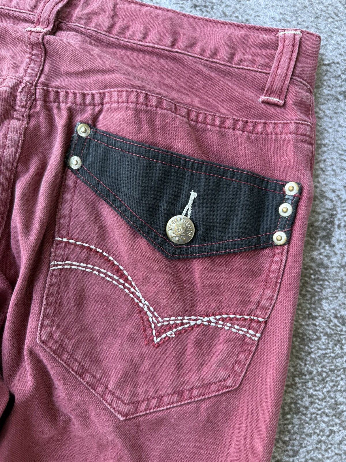 20471120 × Beauty Beast × Japanese Brand Wild life jeans pants button skull Ifsixwas goa style Size US 29 - 8 Thumbnail