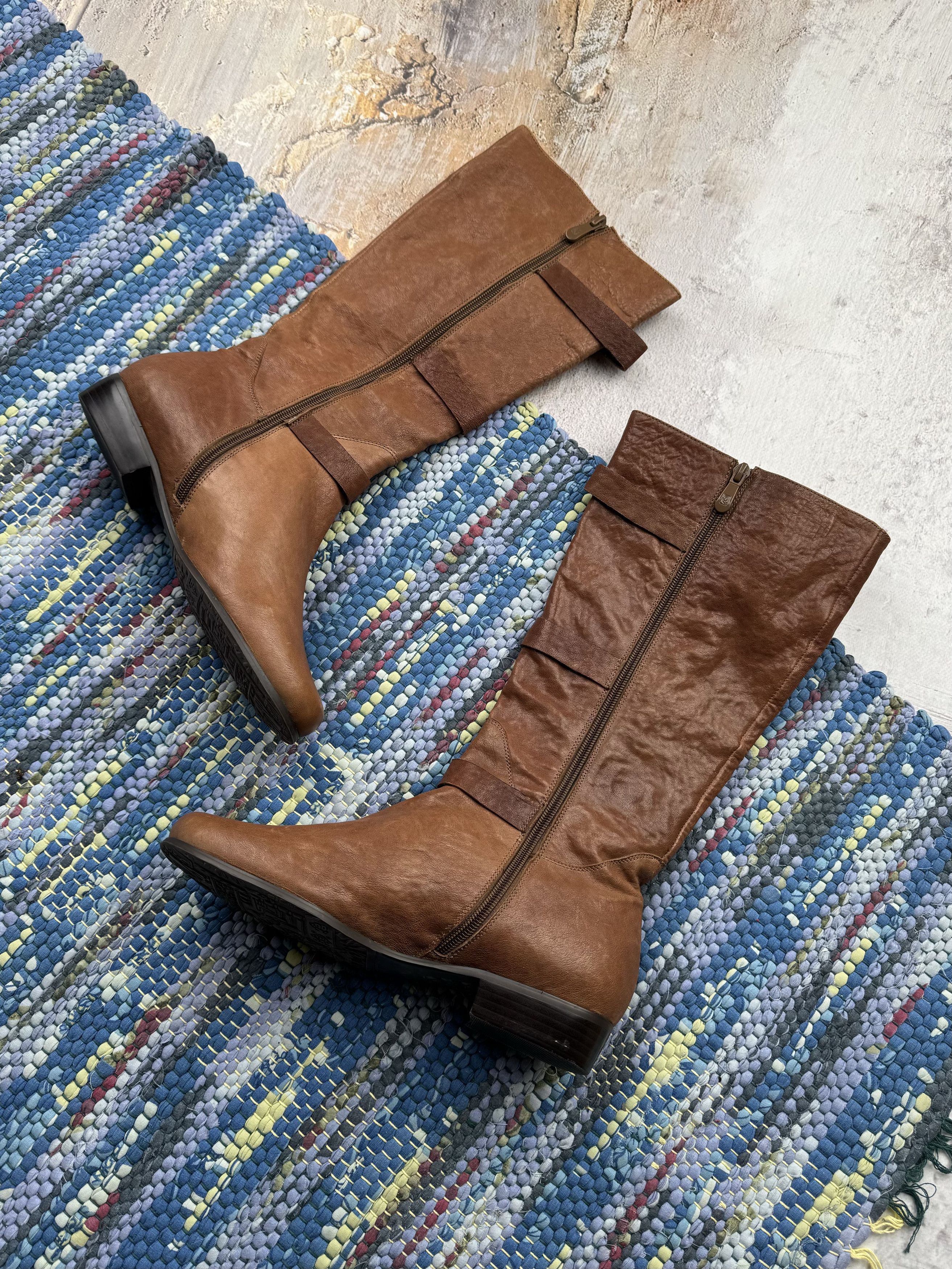 Vintage Vintage Leather Boots With Straps A300D2(615) Size US 9 / IT 39 - 4 Thumbnail