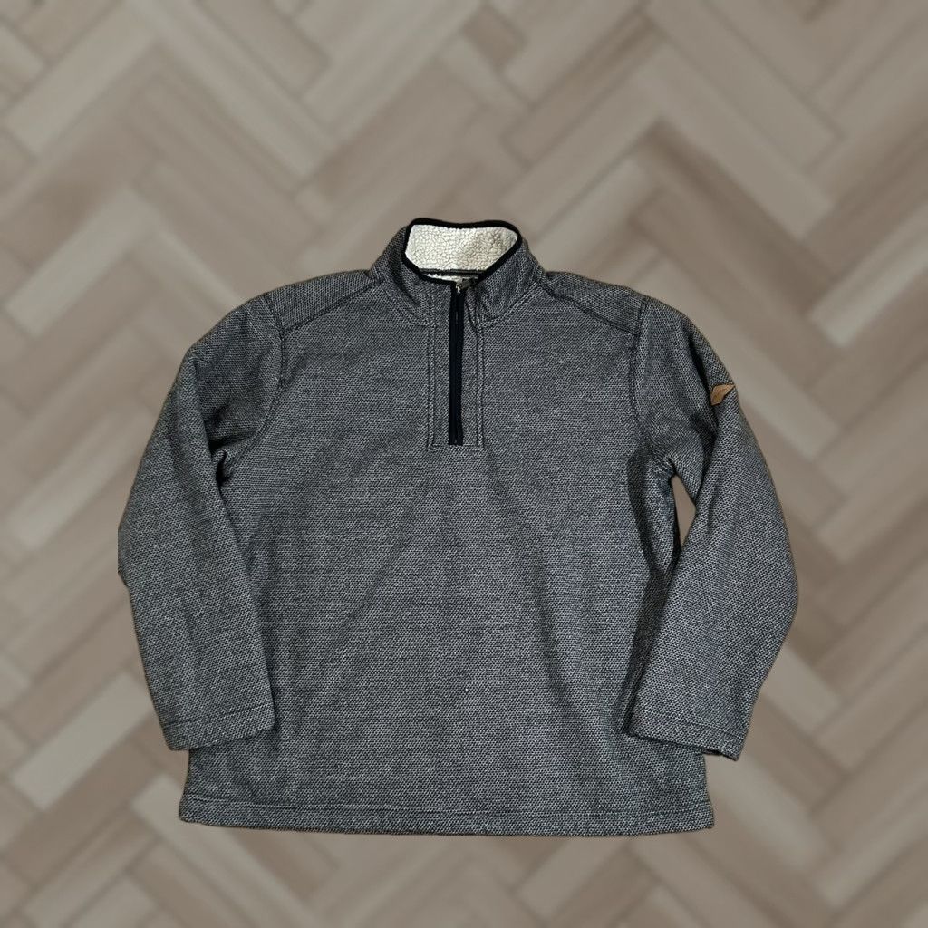 Orvis Orvis Pullover Mens Gray 1/4 Zip Sherpa Lined Mock Neck Pockets size XL Size US XL / EU 56 / 4 - 1 Thumbnail