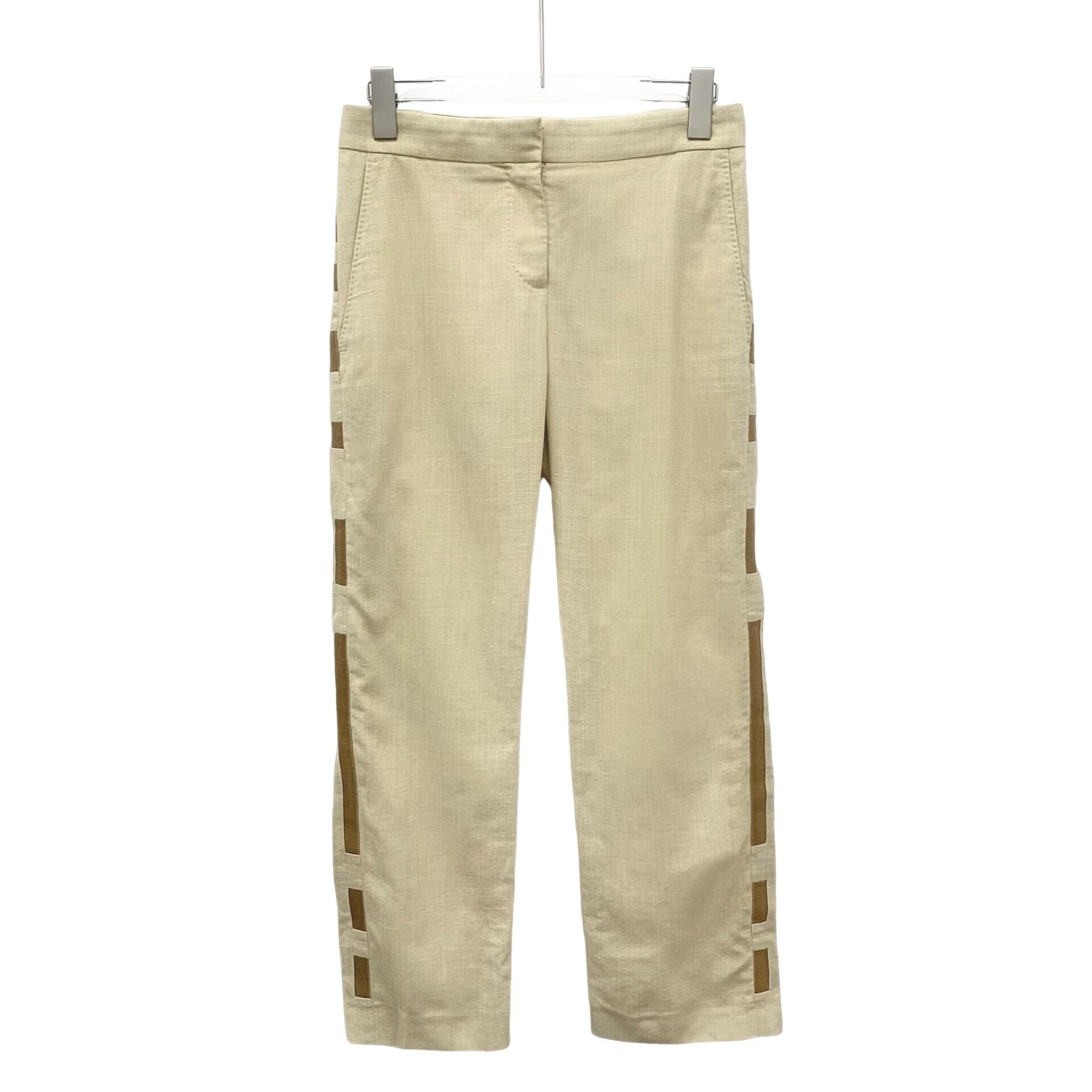 Burberry Burberry Side Stripe Silk Wool Pants IT 36 Size 25" / US 0 / IT 36 - 1 Thumbnail