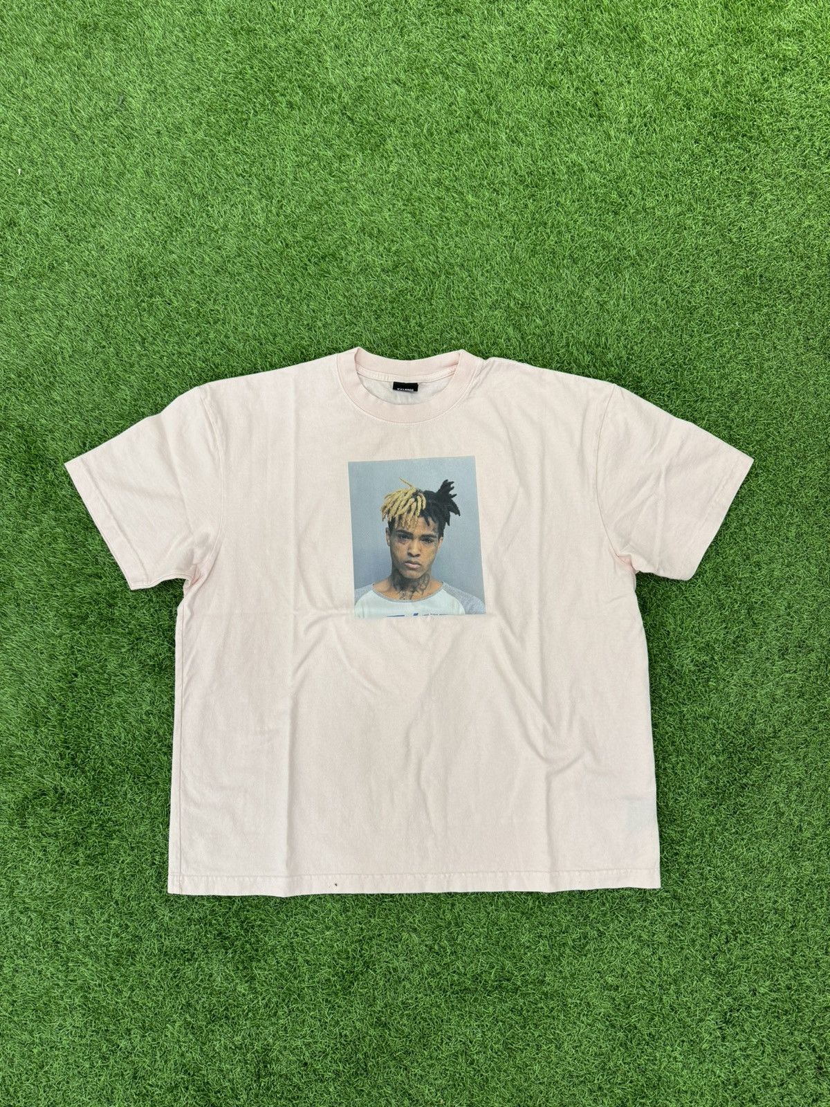 image of Revenge Xxxtentacion Mugshot Tee Pink, Men's (Size Small)