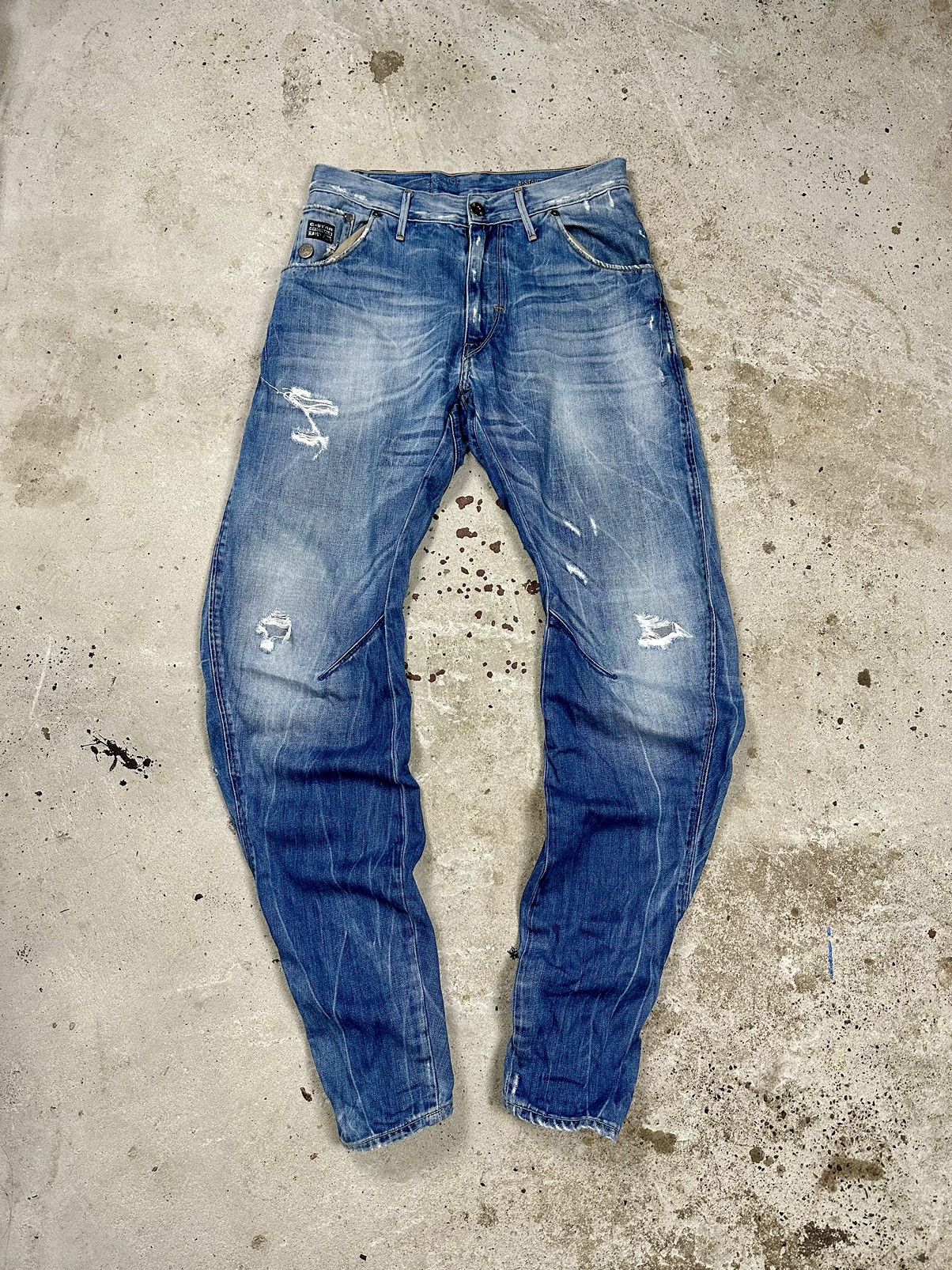 G-Star × Vintage Vintage G Star Raw Arc Loose Tapered Denim Pants Trashed Size US 31 - 1 Thumbnail