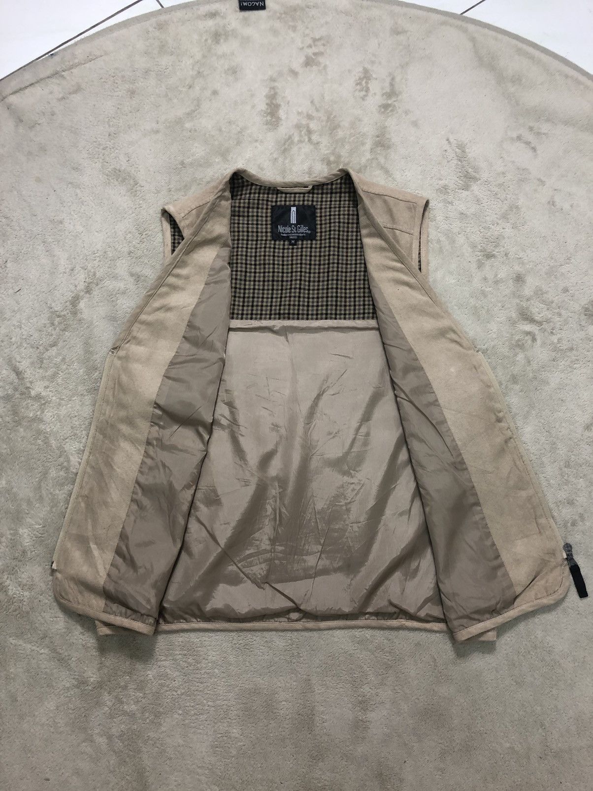 Japanese Brand × Vintage 💥Vintage Nicole St Gilles Multi Pocket Outdoor Suede Vest Size US M / EU 48-50 / 2 - 7 Thumbnail