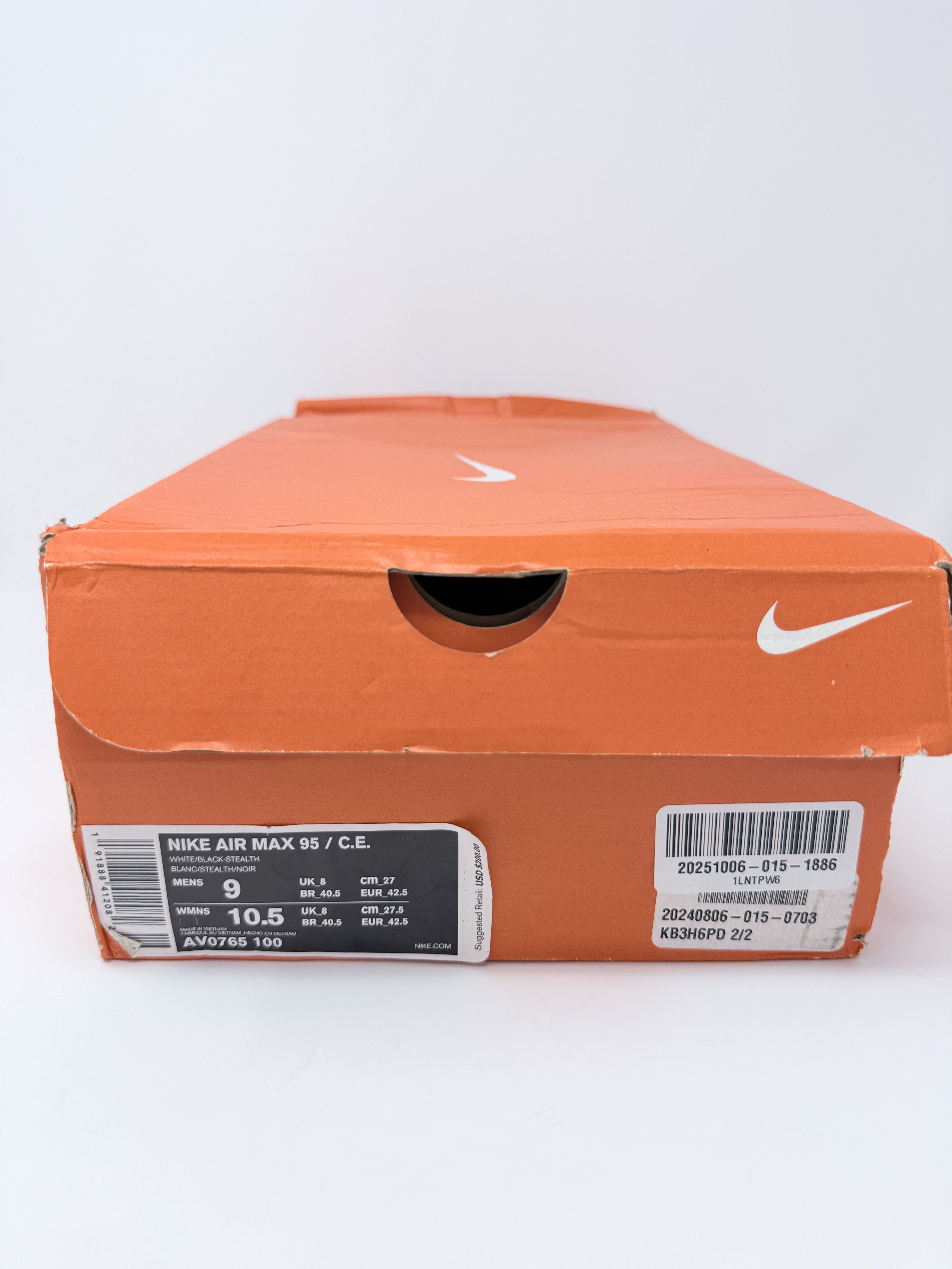 Cav Empt × Nike Cav Empt Air Max 95 White Black Digi Camo Size US 9 / EU 42 - 7 Thumbnail
