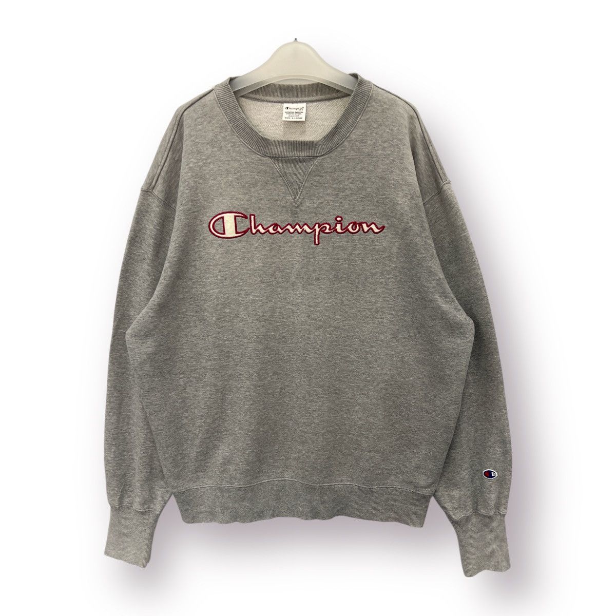 🔥 VINTAGE Y2K CHAMPION HYPE EMBROIDED BIG LOGO SWEARSHIRT