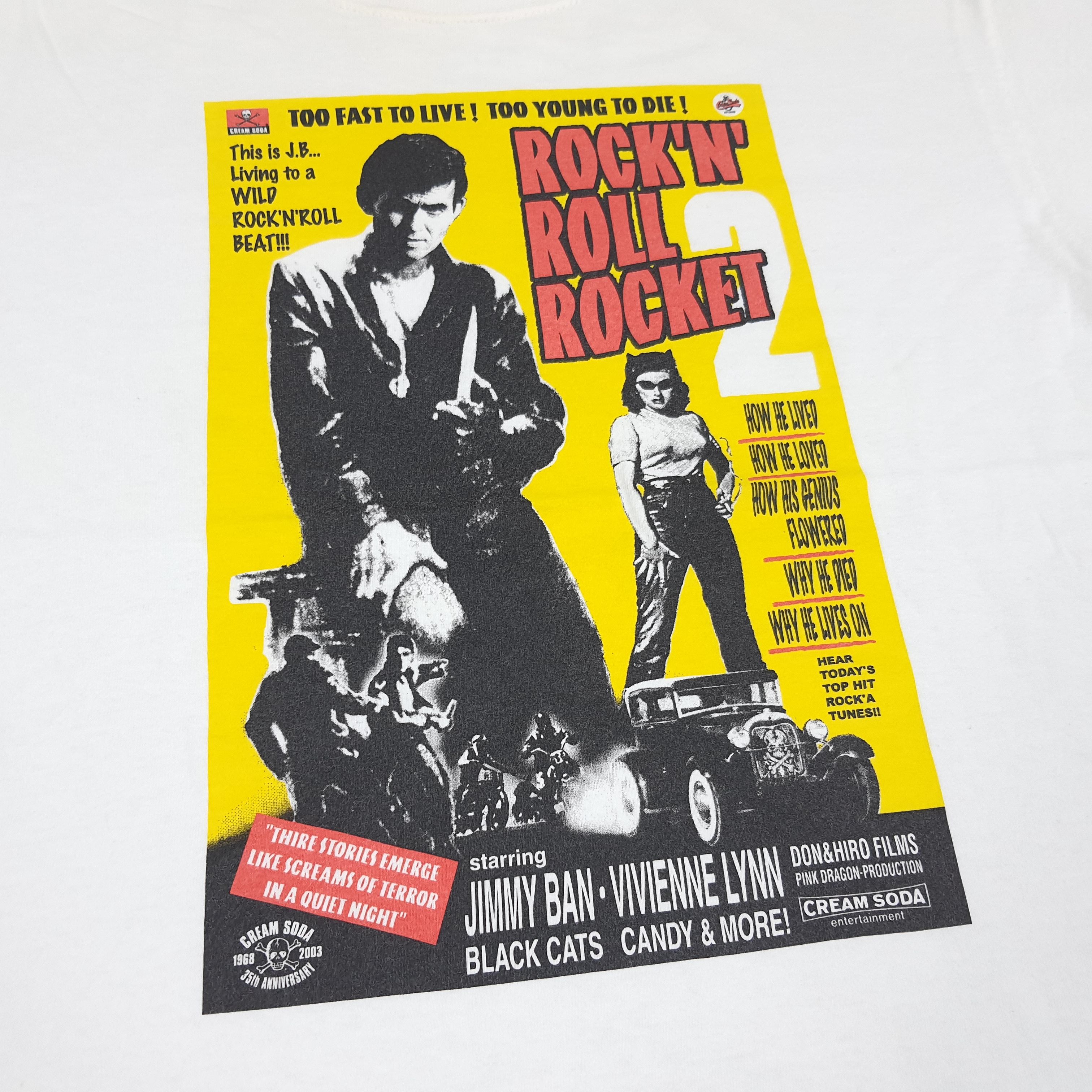 Japanese Brand × Vintage Vintage Cream Soda Rock n Roll Rocket Photo Tee Tshirt Size US M / EU 48-50 / 2 - 2 Thumbnail