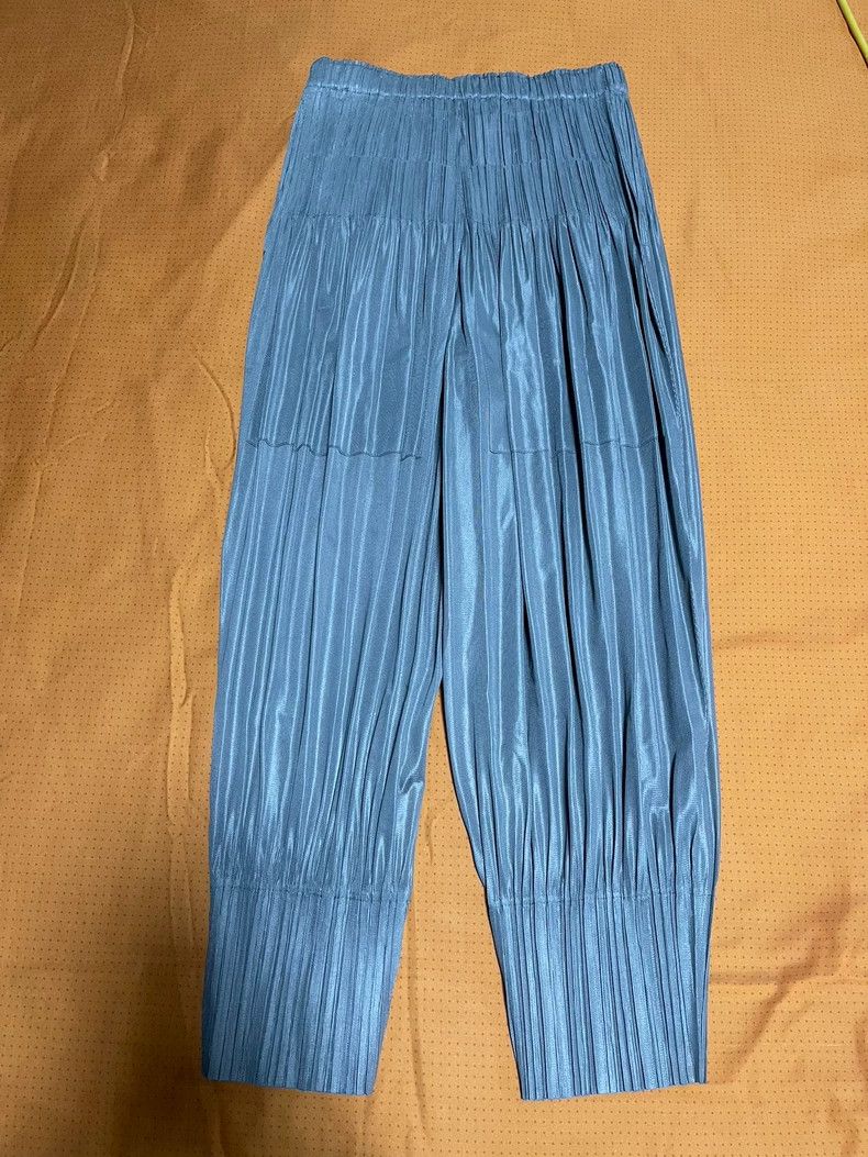 Other Issey Miyake size:1 Grey classic pleated puff casual pants Size 32" / US 10 / IT 46 - 4 Thumbnail