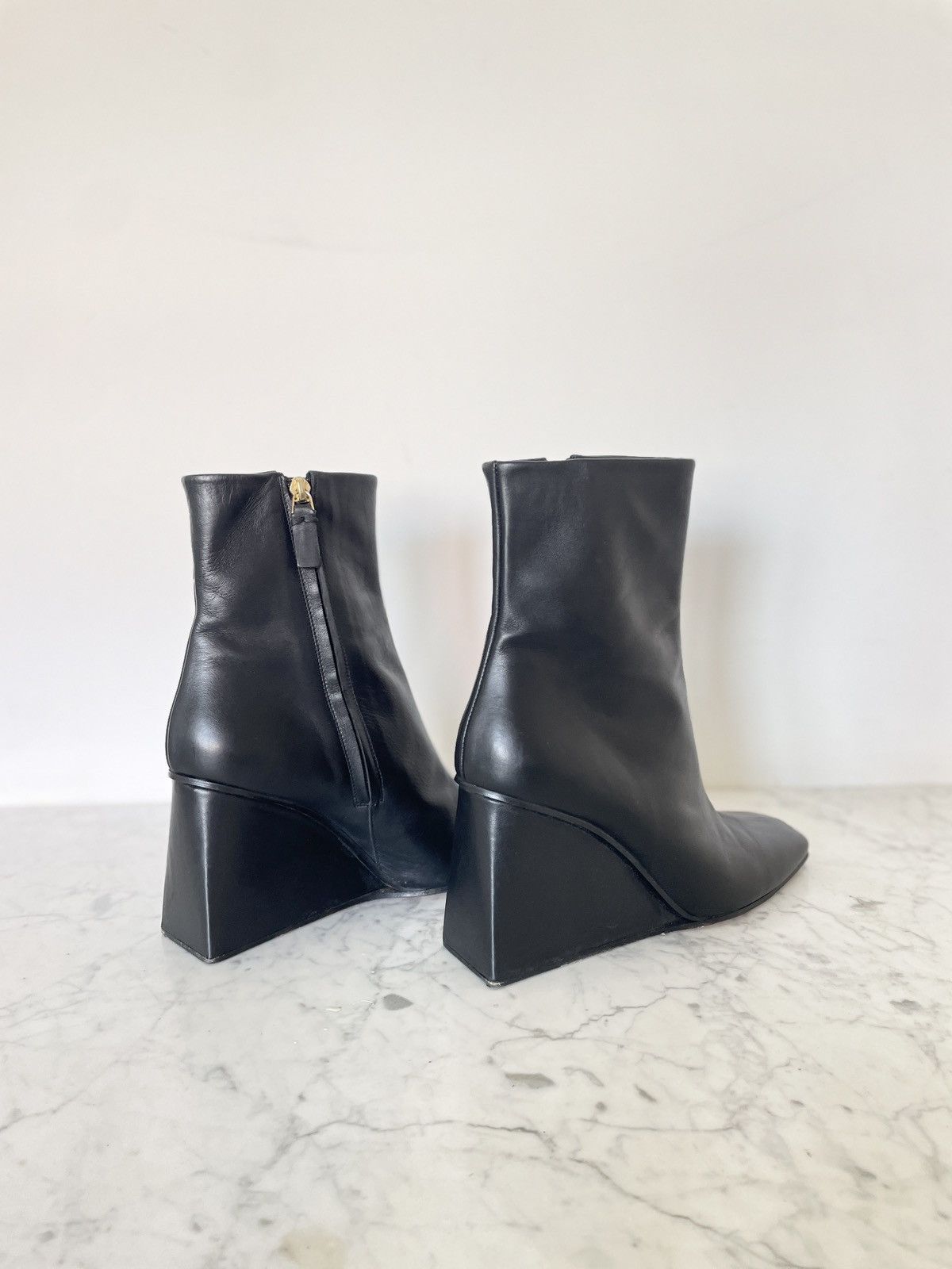 Other Souliers Martinez Leather Boots | Square Toe | Size 39 Size US 8.5 / IT 38.5 - 9 Thumbnail