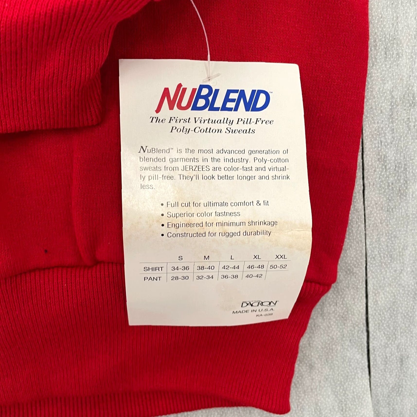 Jerzees VINTAGE Jerzees Sweater Adult Extra Large Red Plain Blank Sweatshirt Mens XL NEW Size US XL / EU 56 / 4 - 5 Thumbnail