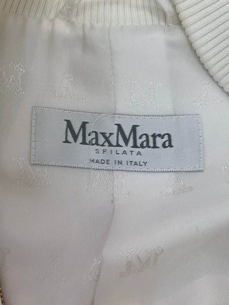 Max Mara Max Mara White cotton zip-up jacket jacket Size S / US 4 / IT 40 - 3 Thumbnail