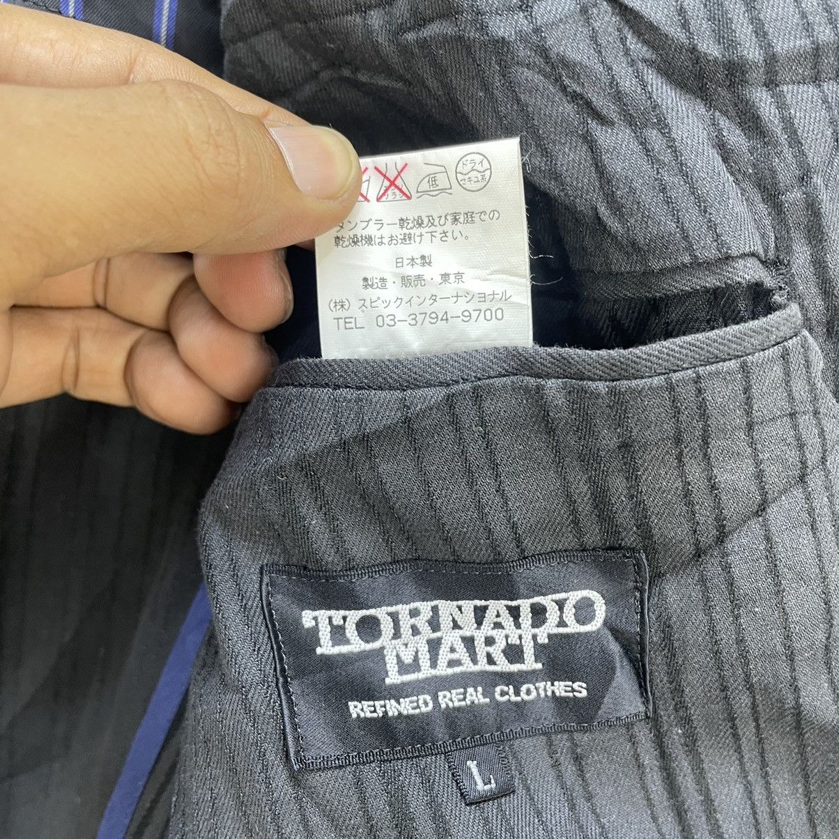 Tornado Mart × Yohji Yamamoto Japanese Brand Tornado Mart Stripe Jacket Size US M / EU 48-50 / 2 - 5 Thumbnail