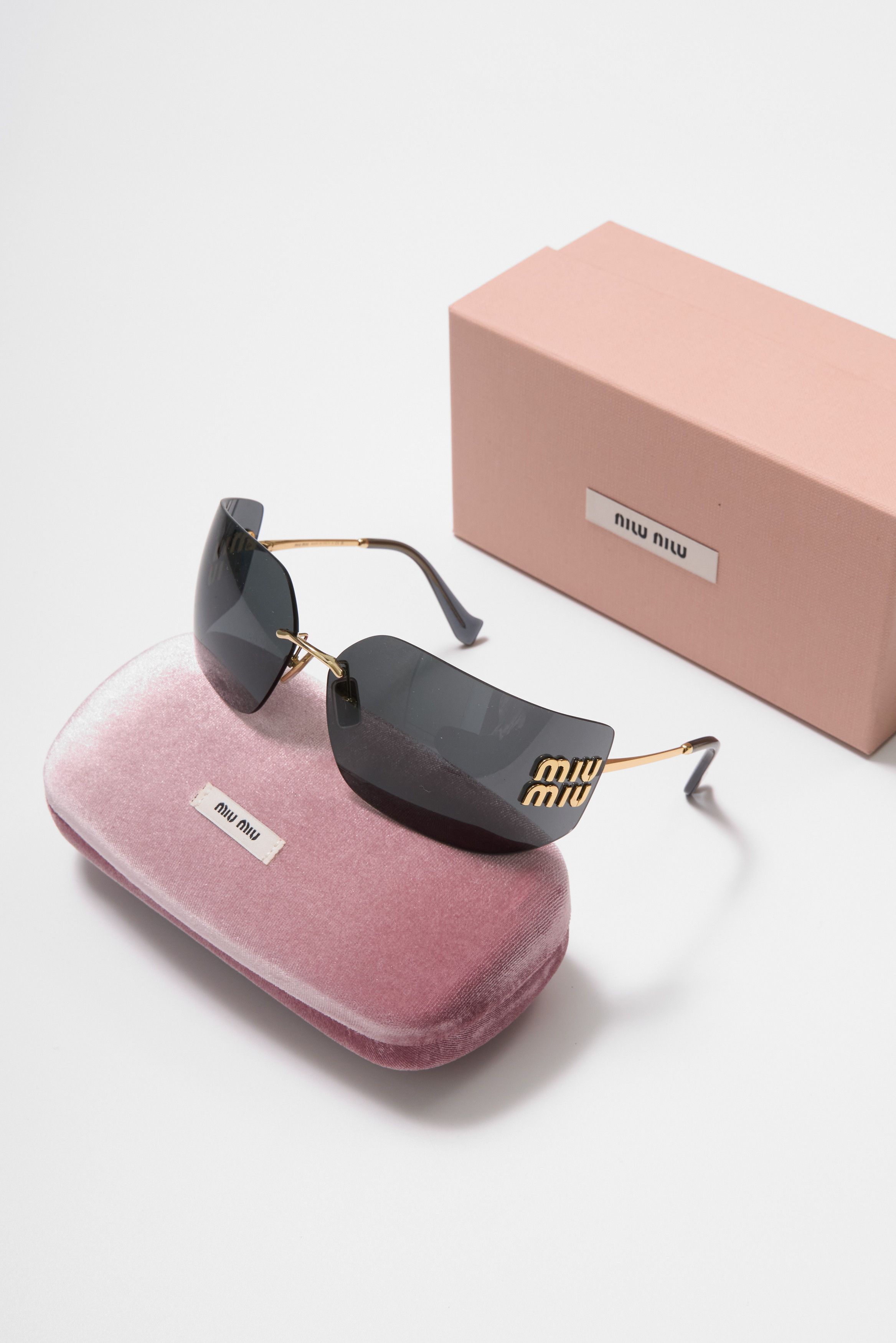 Miu Miu NEW MIU MIU MU56ZS ZVN5S0 Pale Gold Dark Grey