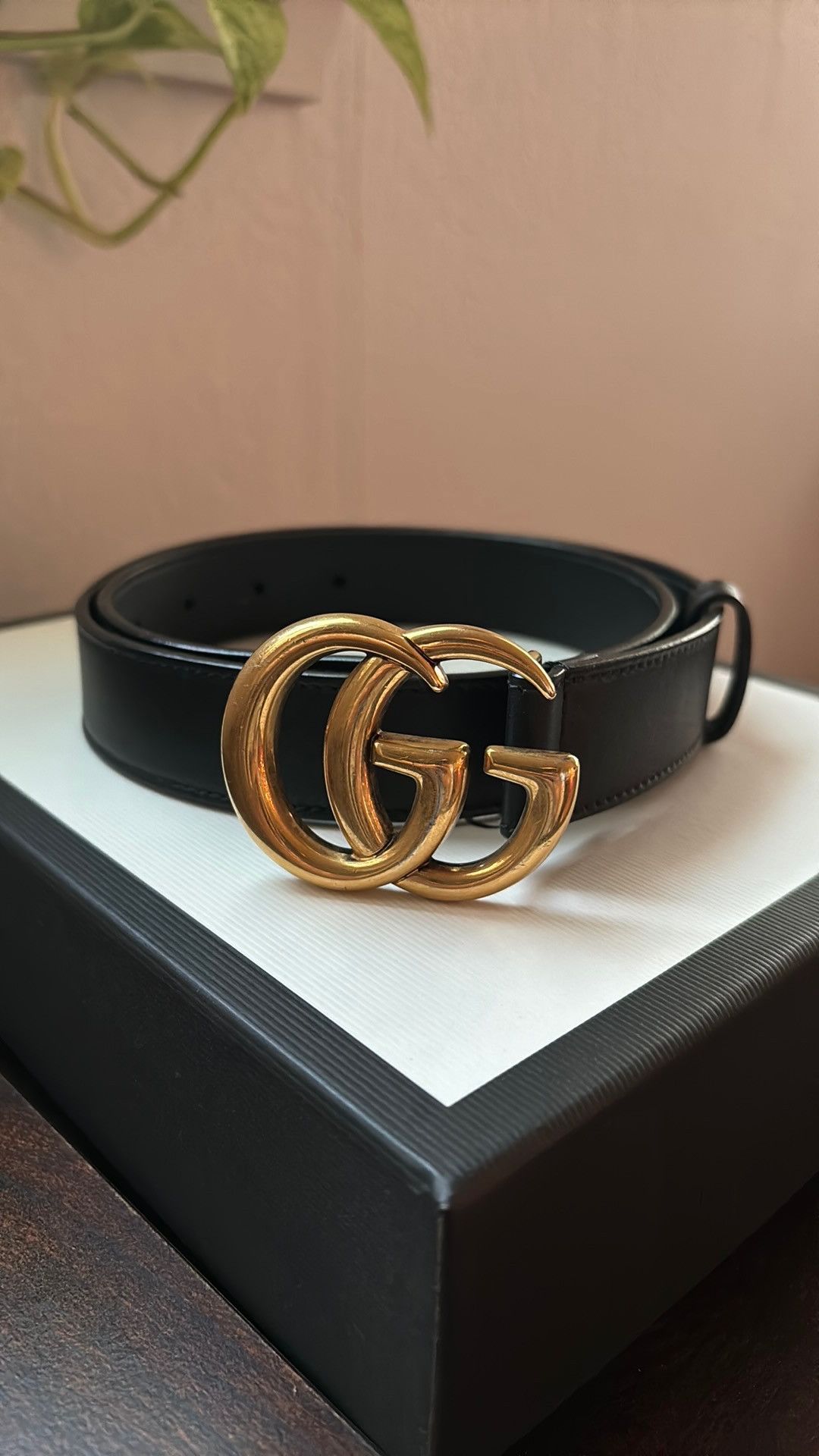 Gucci GG marmont belt with gold hardware size 75 Size ONE SIZE - 1 Thumbnail