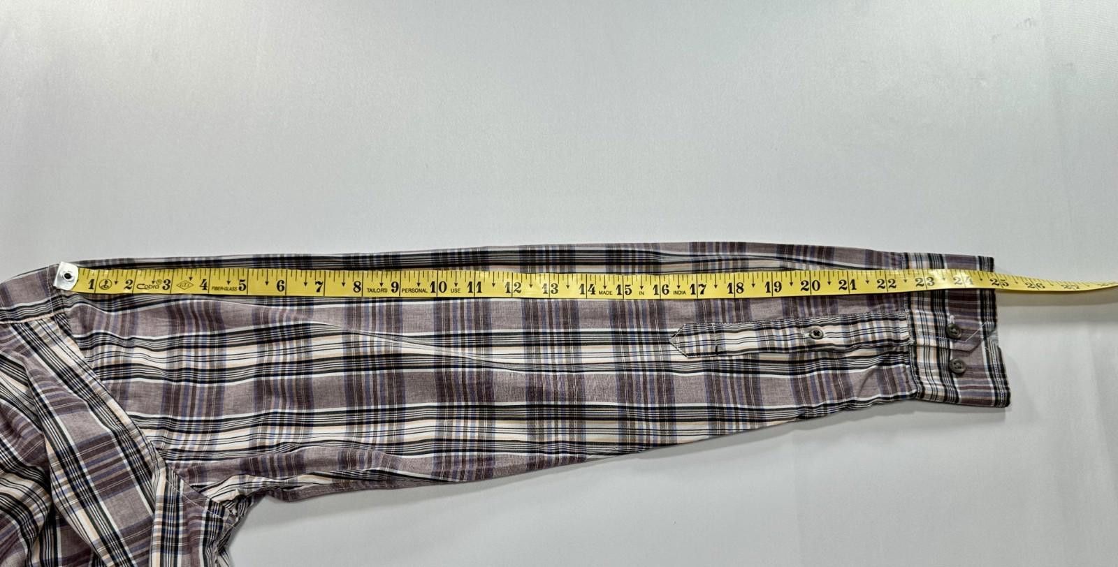 Banana Republic Banana Republic Cotton Brown Plaid Button Up Shirt Mens S Size US S / EU 44-46 / 1 - 5 Thumbnail
