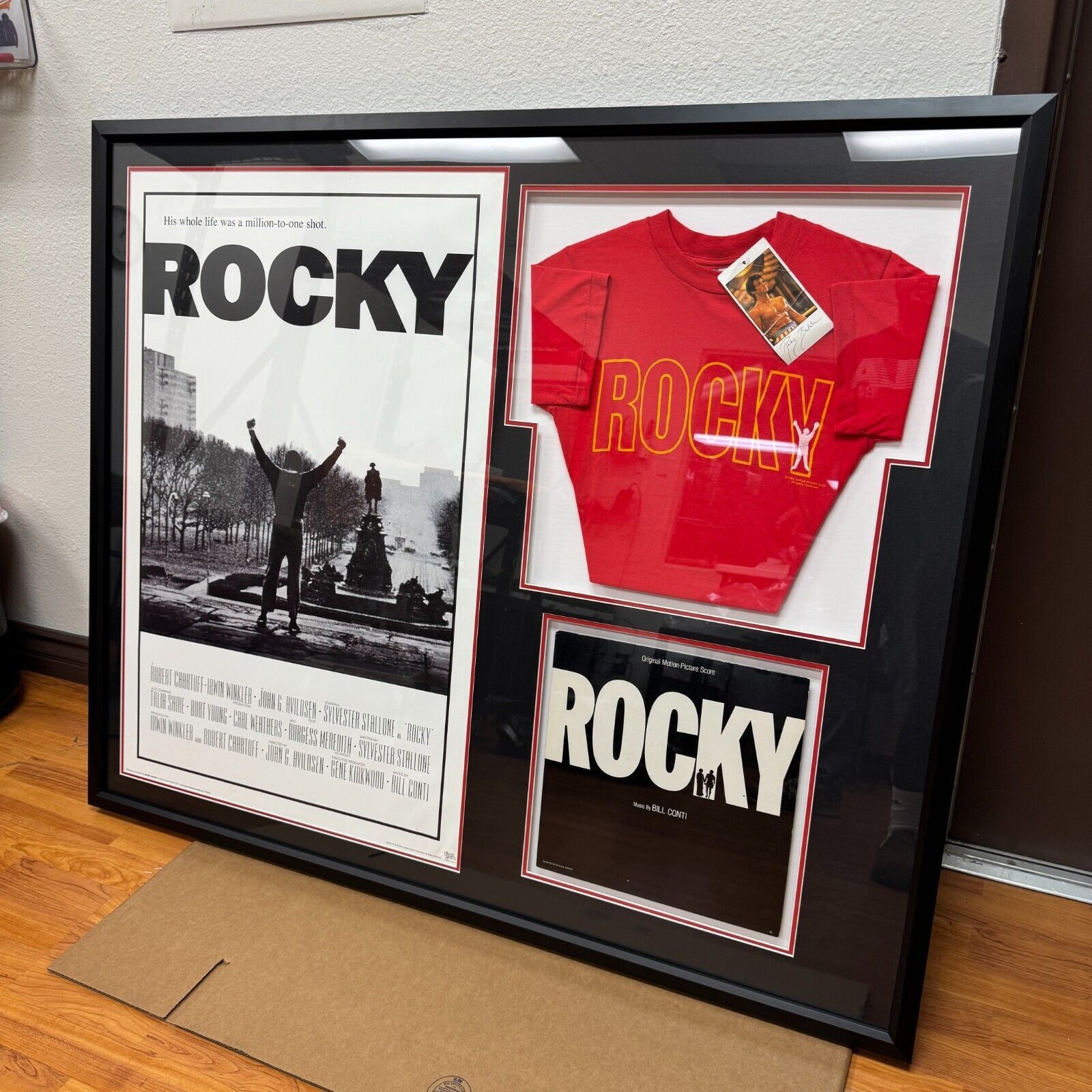 Other 1976 Rocky Movie Memorabilia Framed Shirt Poster Vinyl Album Size US XXL / EU 58 / 5 - 3 Thumbnail