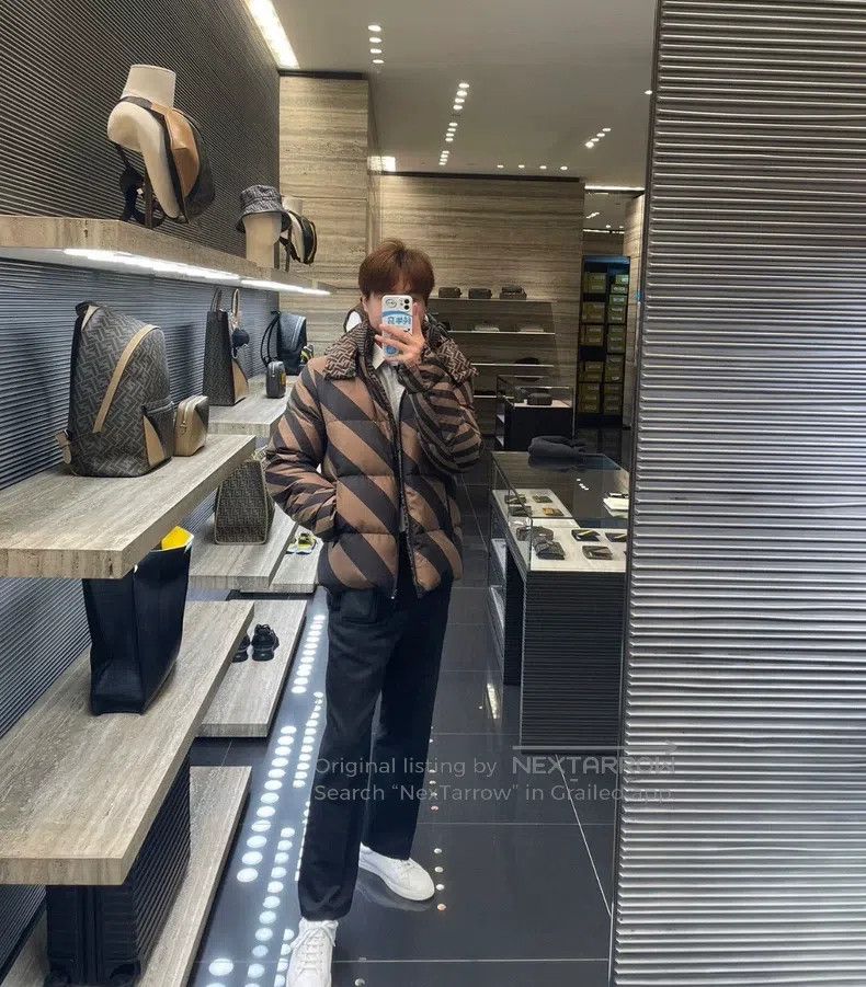 Fendi Fendi Double F Brown Printed Two-Sided Puffer Jacket, Two- Size US L / EU 52-54 / 3 - 7 Thumbnail