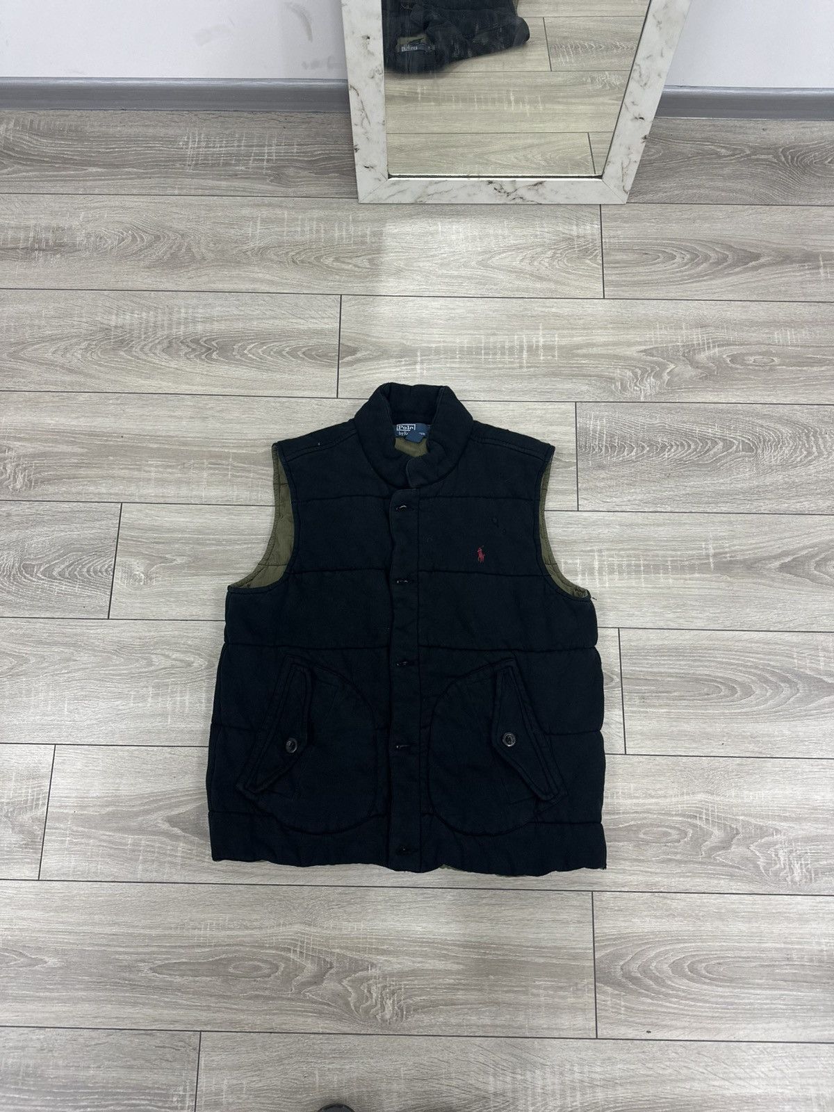 Polo Ralph Lauren Polo Ralph Lauren Black Vintage 90s Distressed Vest Size US XL / EU 56 / 4 - 3 Thumbnail