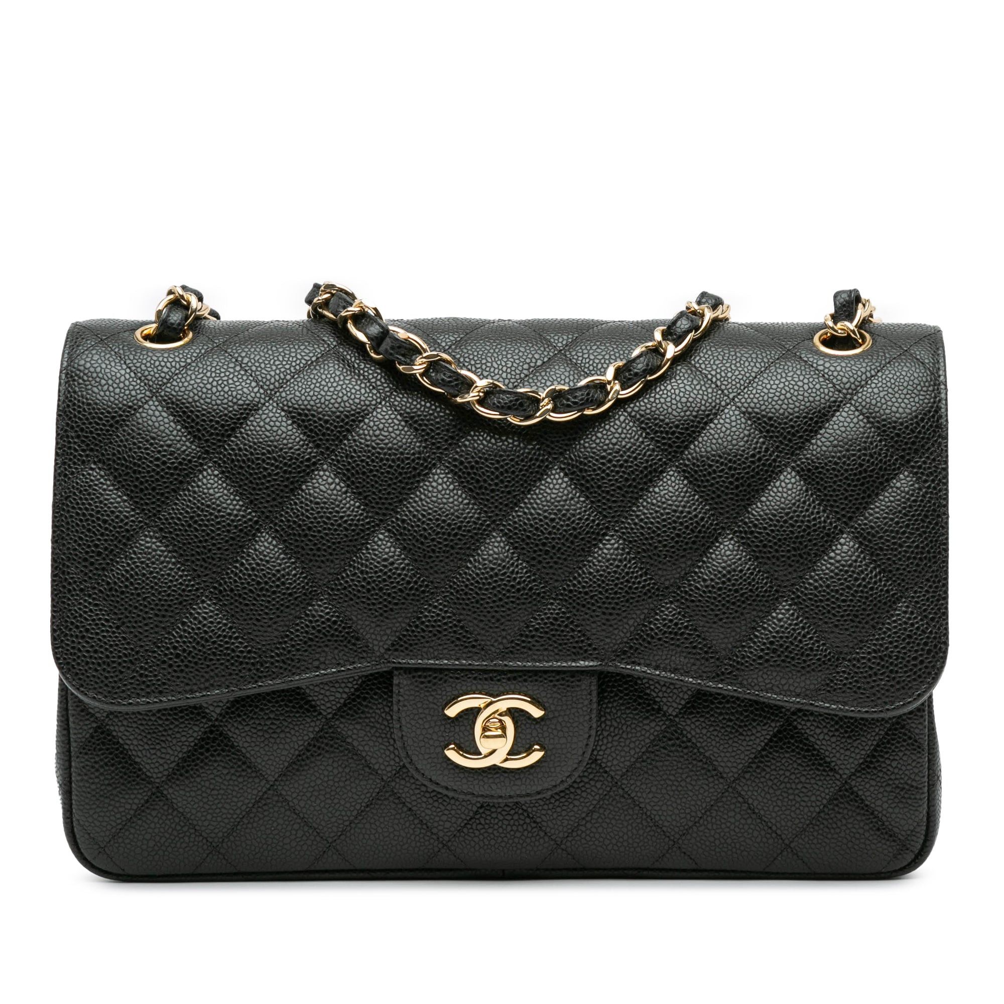 Chanel Chanel Jumbo Classic Caviar Double Flap Black Size ONE SIZE - 1 Thumbnail