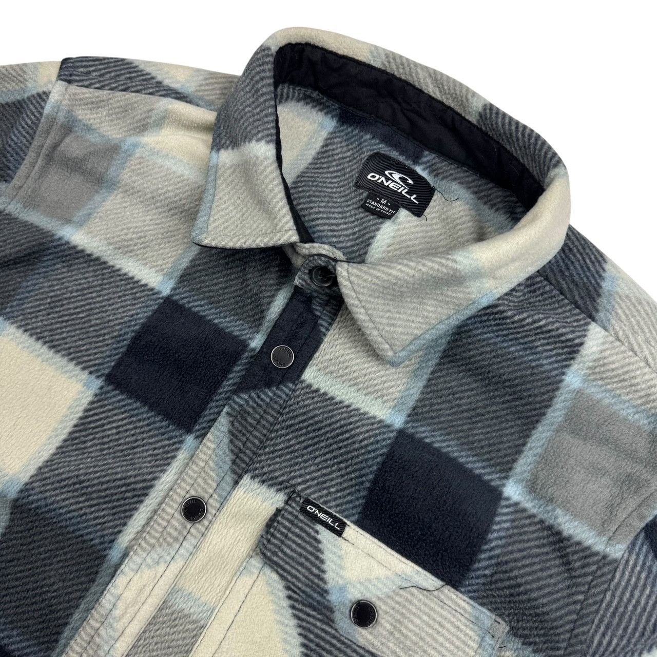 O'Neill O'Neill Men's Fleece L/S Snap Shirt Gray/Black Beige Plaid • Size US M / EU 48-50 / 2 - 1 Thumbnail