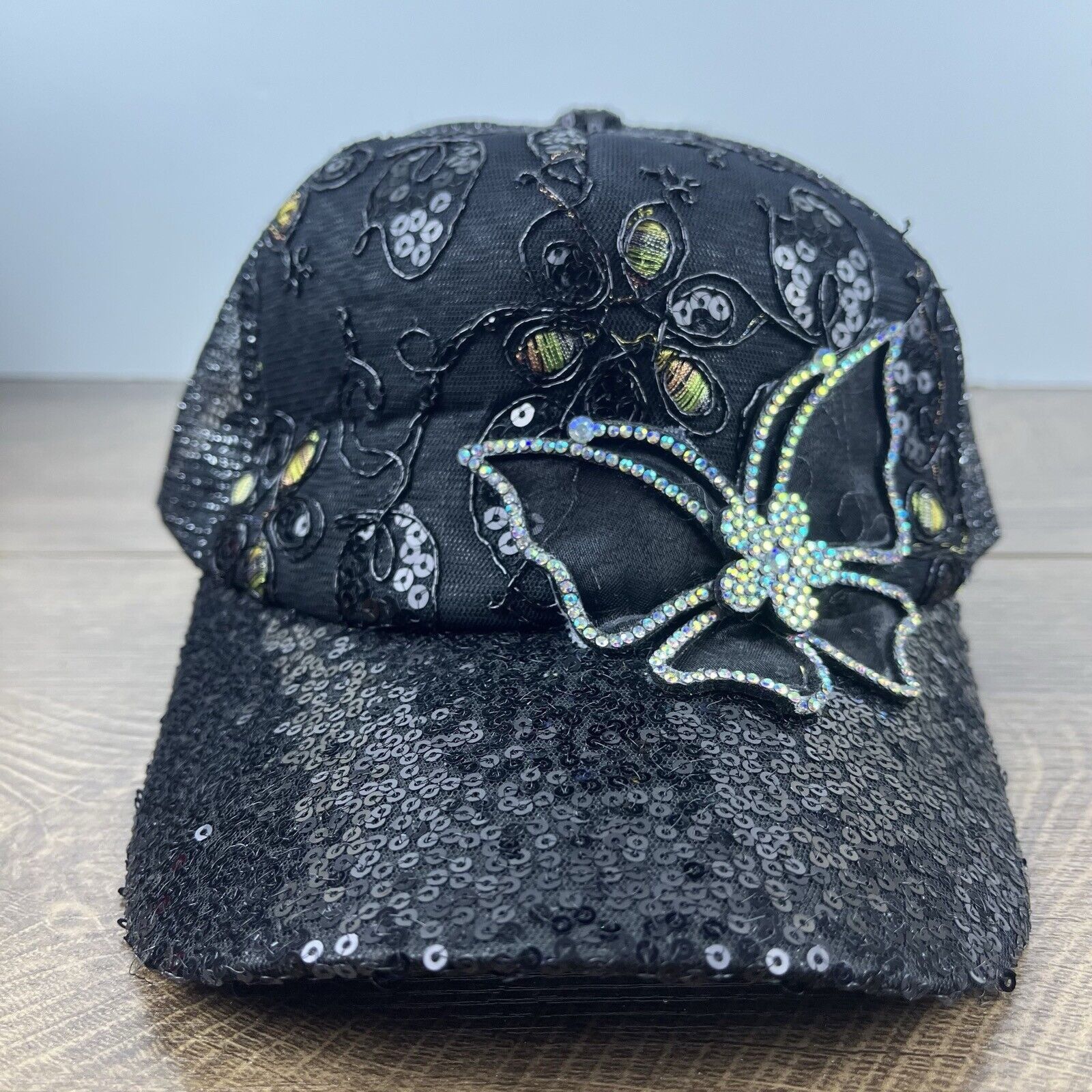Other Flower Hat Black Flower Hat Black Cap Hat Adjustable Hat Bla Size ONE SIZE - 1 Thumbnail