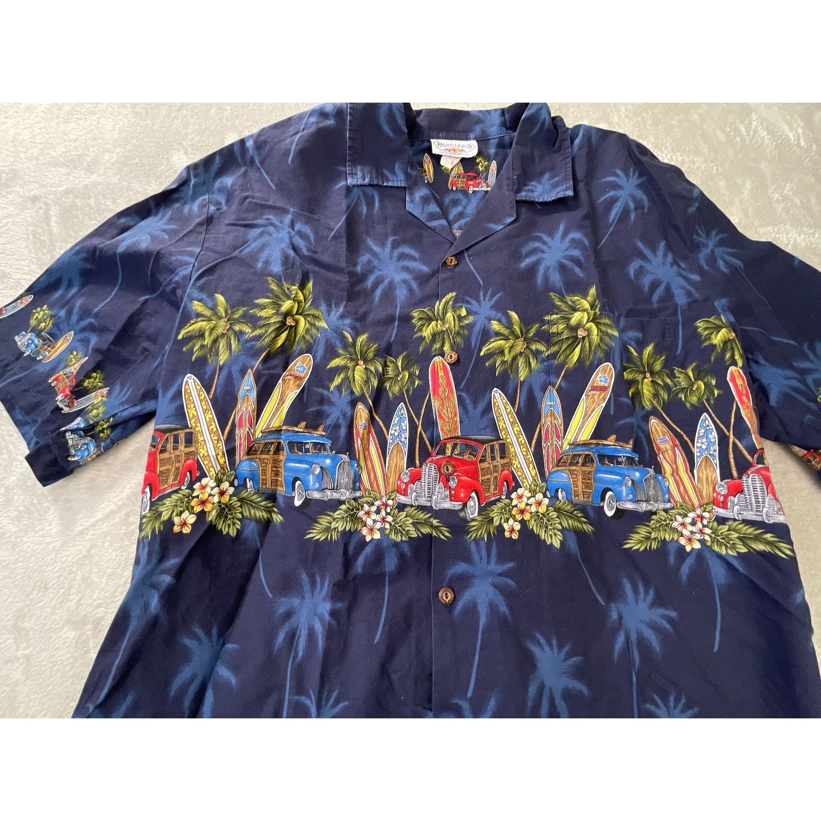 Pacific Legend Pacific Legend Hawaiian Surfboard Aloha Shirt, Woody Cars Size US L / EU 52-54 / 3 - 5 Thumbnail