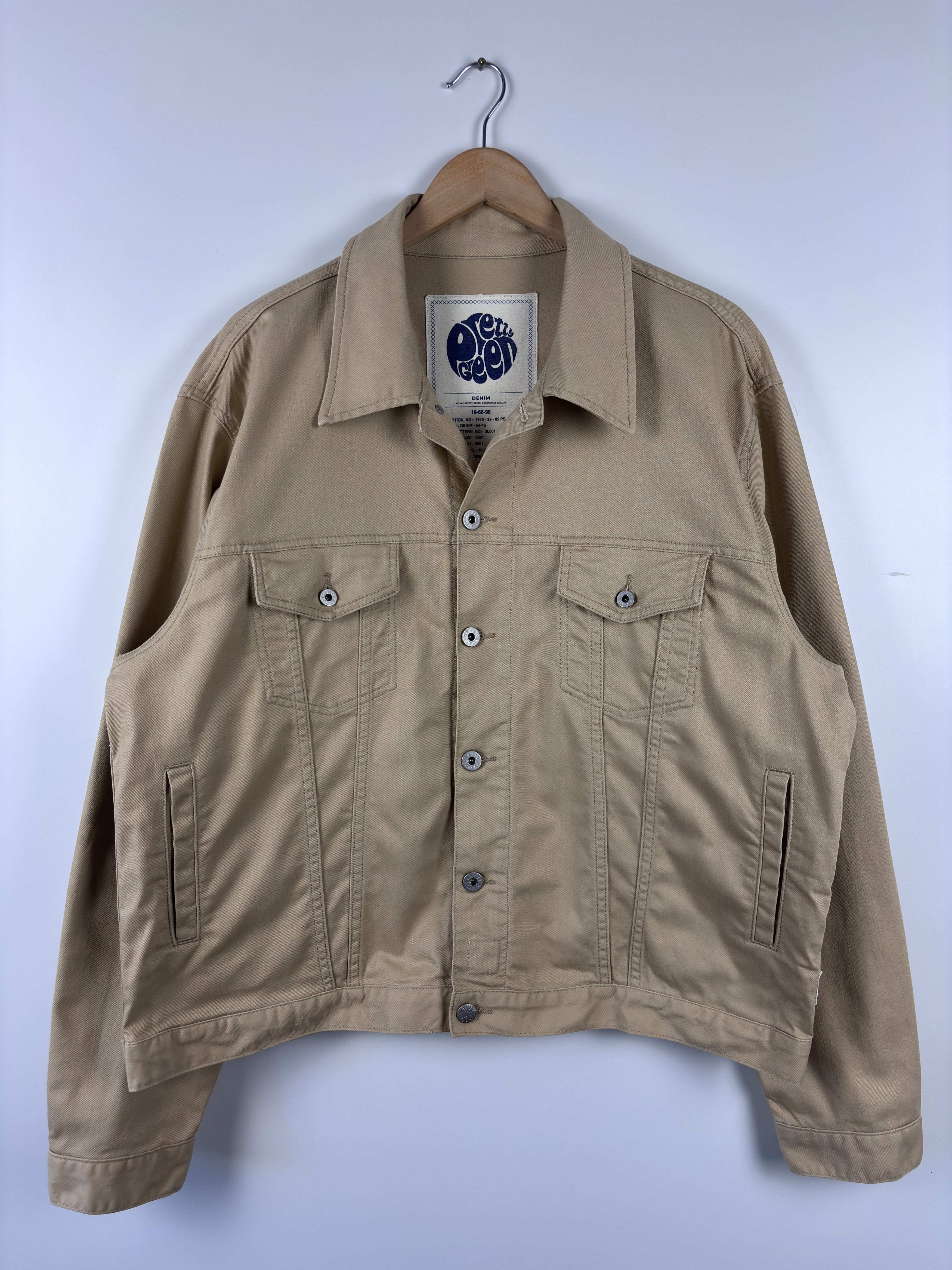 Pretty Green Mens Pretty Green Denim Trucker Jacket Beige Size XXL Size US XXL / EU 58 / 5 - 2 Thumbnail