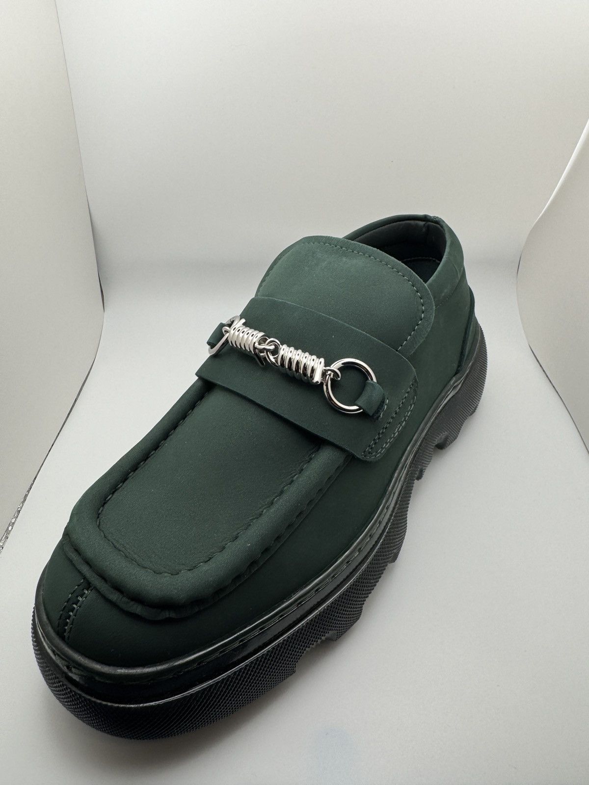 Burberry Burberry Creeper Clamp Loafers in green nubuck Size US 6.5 / IT 36.5 - 4 Thumbnail