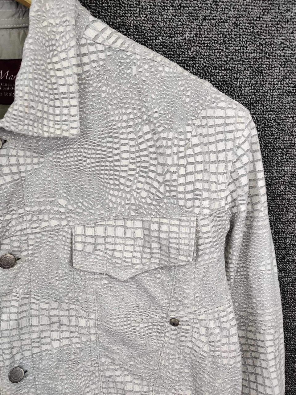 Tornado Mart Vintage Tornado Mart Crocodile Texture Overshirt Jacket Size US M / EU 48-50 / 2 - 5 Thumbnail