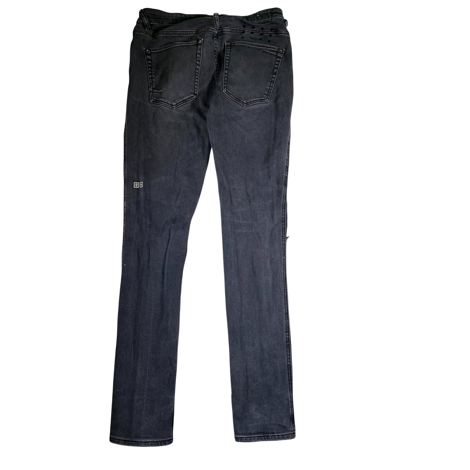 Ksubi Ksubi Ripped Grey Wash Jeans Size US 30 / EU 46 - 2 Thumbnail