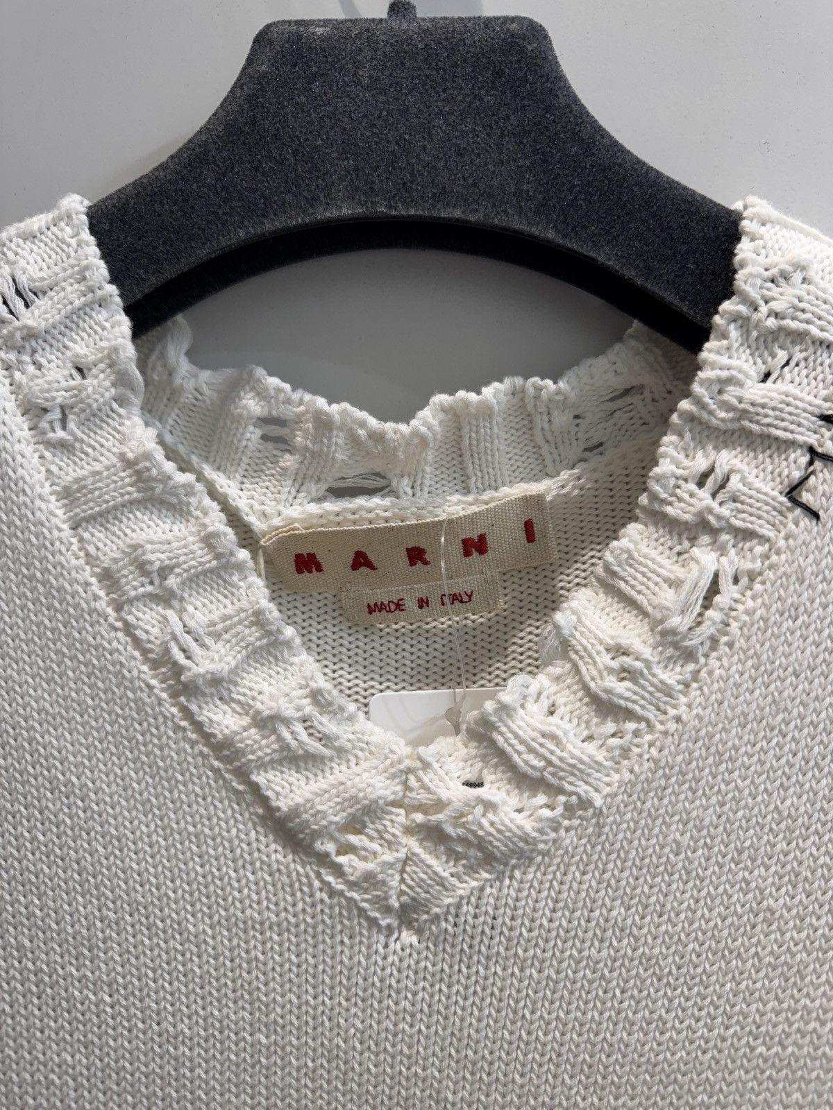 Marni Last Size Marni Disheveled V-Neck Cotton Vest Size US S / EU 44-46 / 1 - 2 Thumbnail