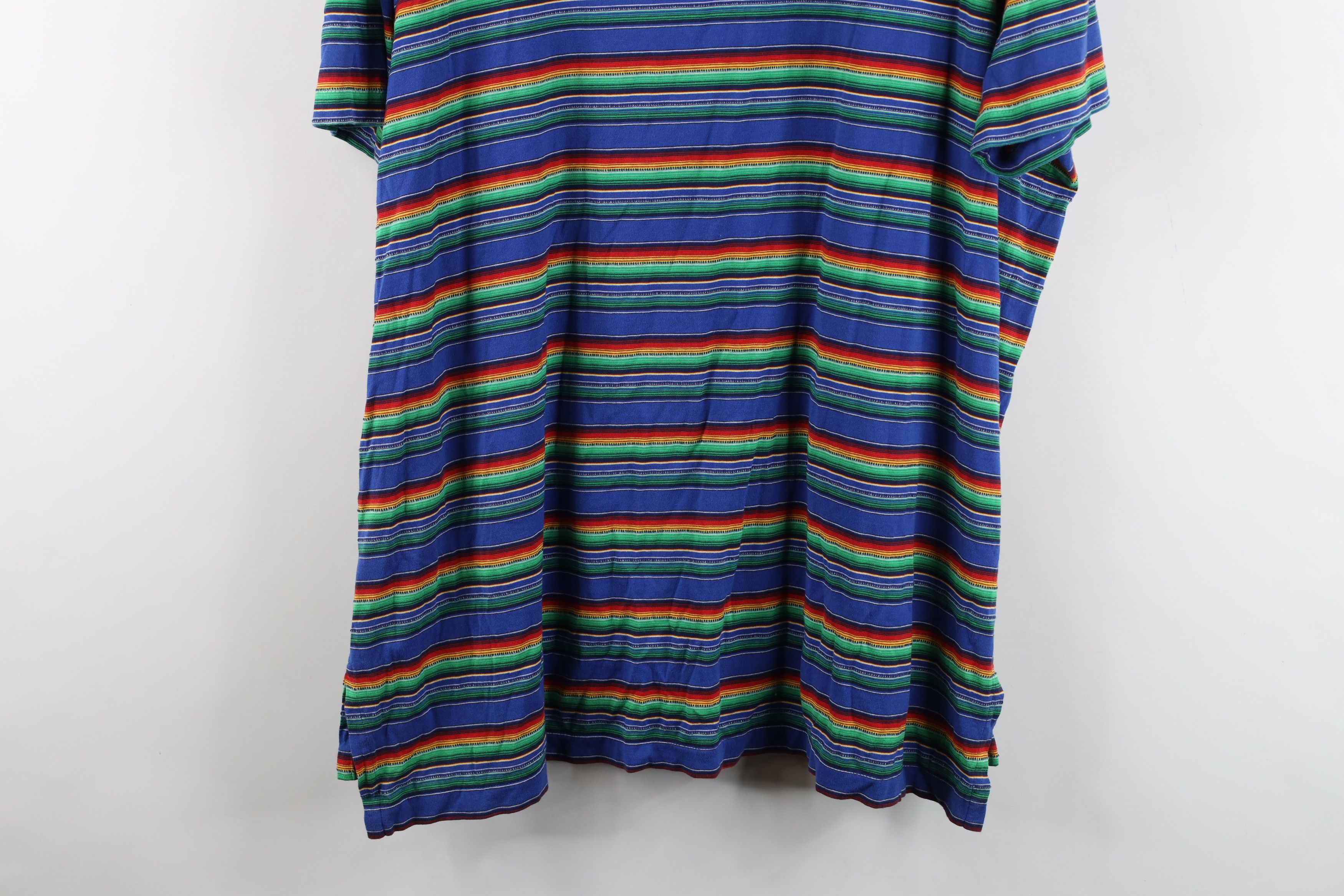 Ralph Lauren Vintage 90s Ralph Lauren Striped Knit Collared Polo Shirt Size US XXL / EU 58 / 5 - 12 Thumbnail